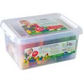 anbac bouwblokken blokkenset in praktische kunststof box, made in germany (40 stuks) multicolor