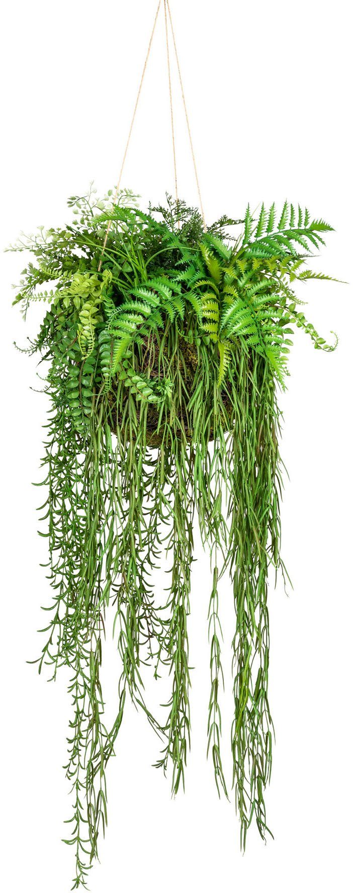 Creativ green Kunst-potplanten Decoratieve bol om op te hangen (1 stuk) kunstplanten maat Ø 40 cm x 120 cm groen
