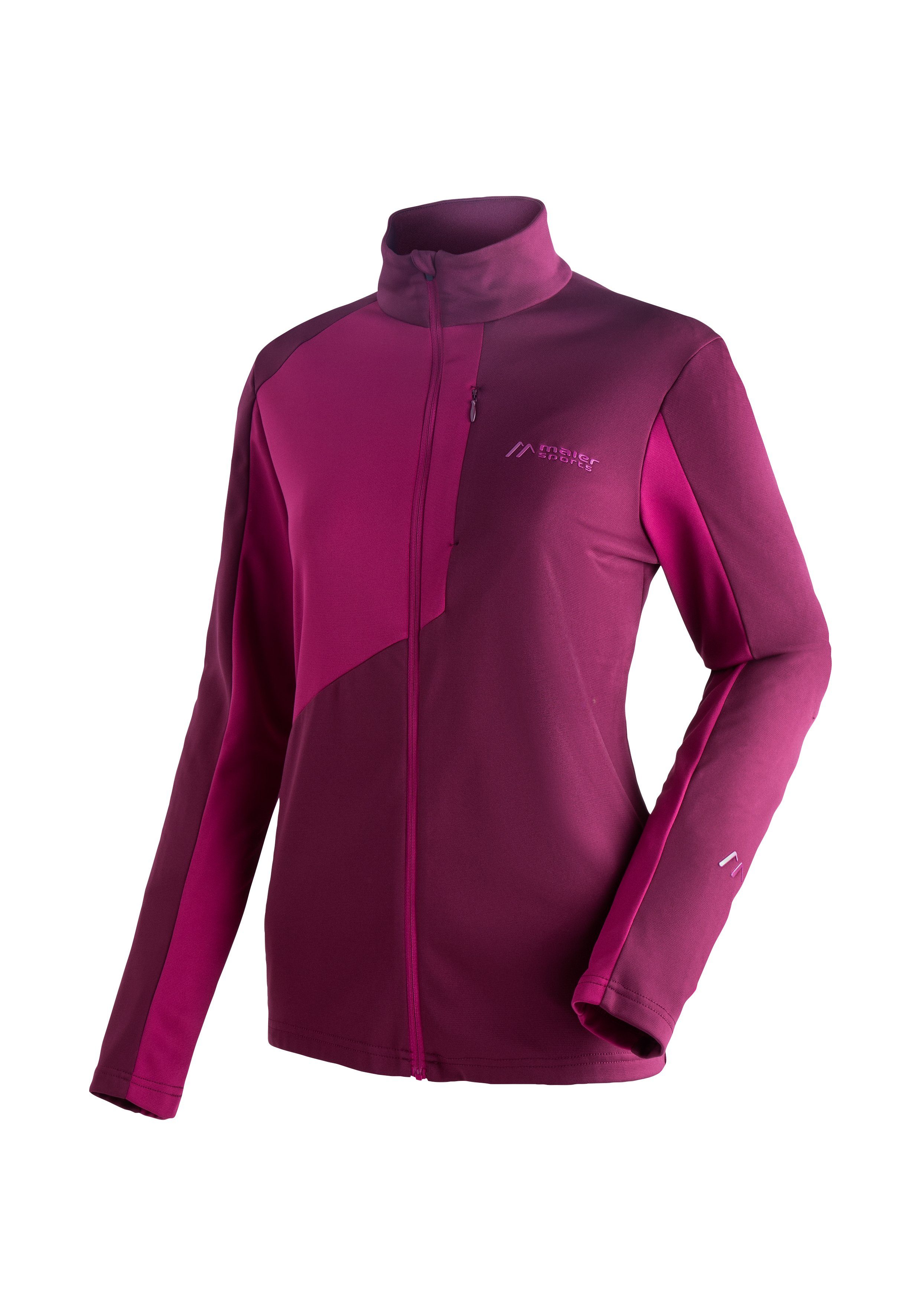 Maier Sports Fleecejack Purga Jacket Dames midlayer, fleece met opgeruwde binnenkant