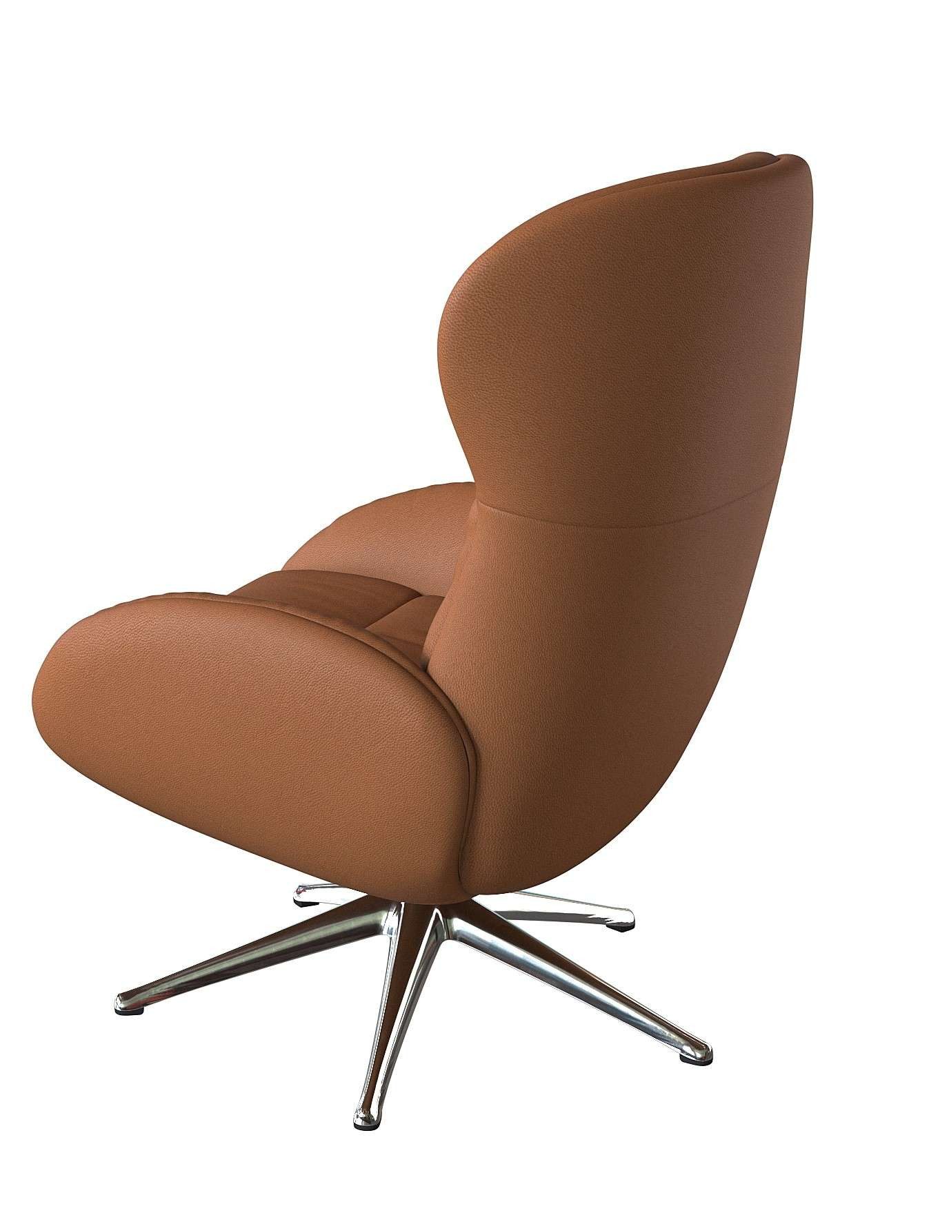 FLEXLUX Relaxfauteuil Haze, TV-stoel, fauteuil, stoffeerstoel Rugdeelverstelling, draaibaar, voet van aluminium