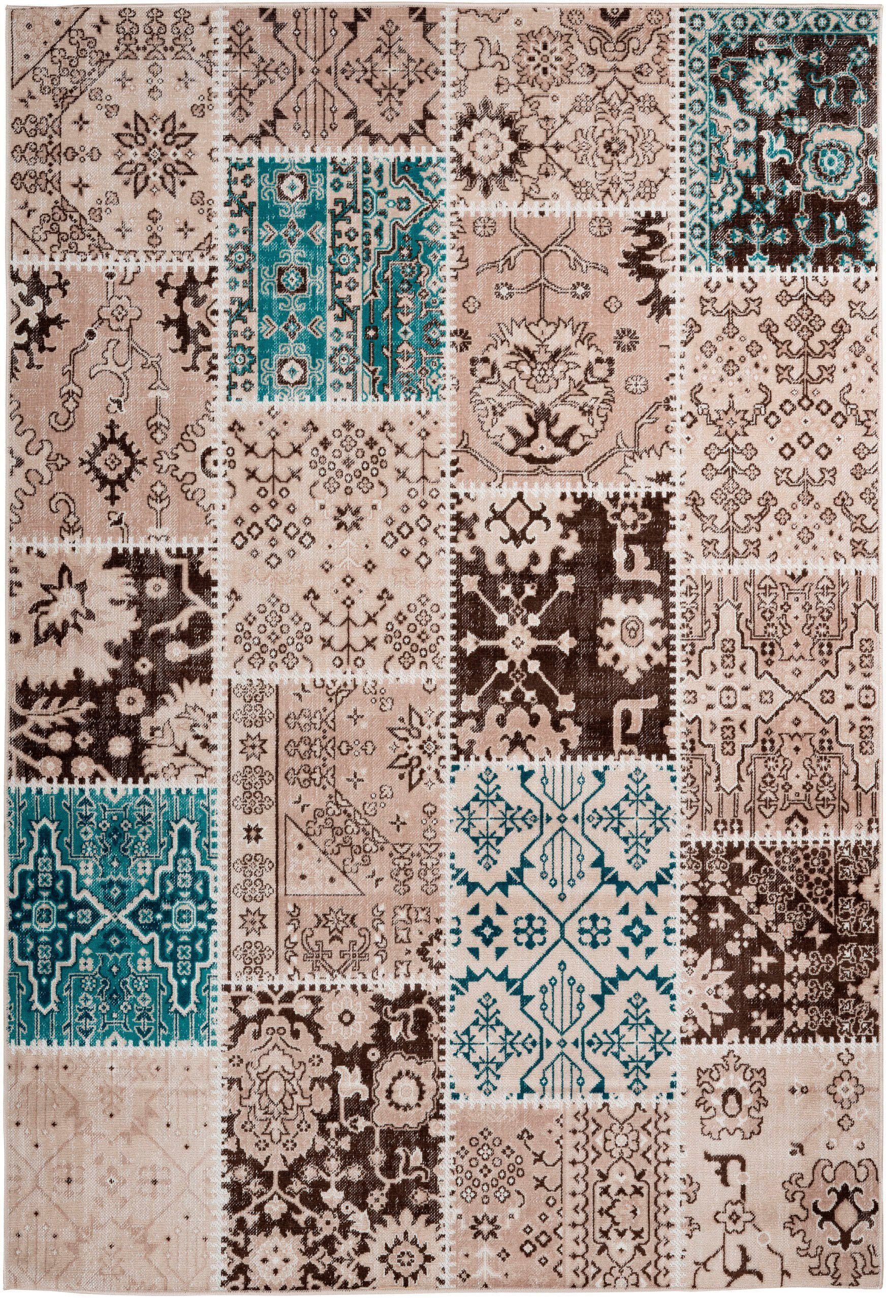 calo-deluxe Vloerkleed Ruzica-404 Platweefsel, vintage-design, woonkamer