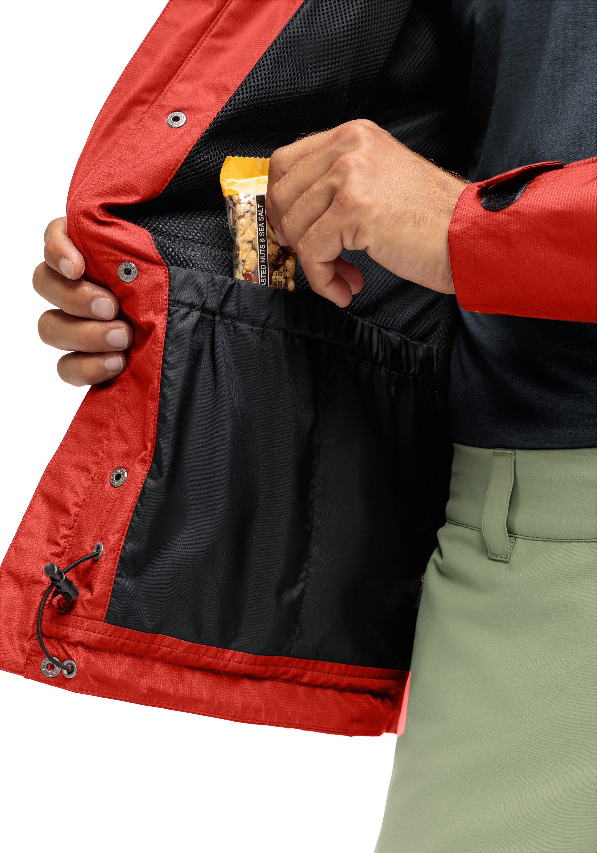 Maier Sports Outdoorjack Abbenstein M Heren jacke waterdicht, functionele jas met 2 buitenzakken + binnenzak