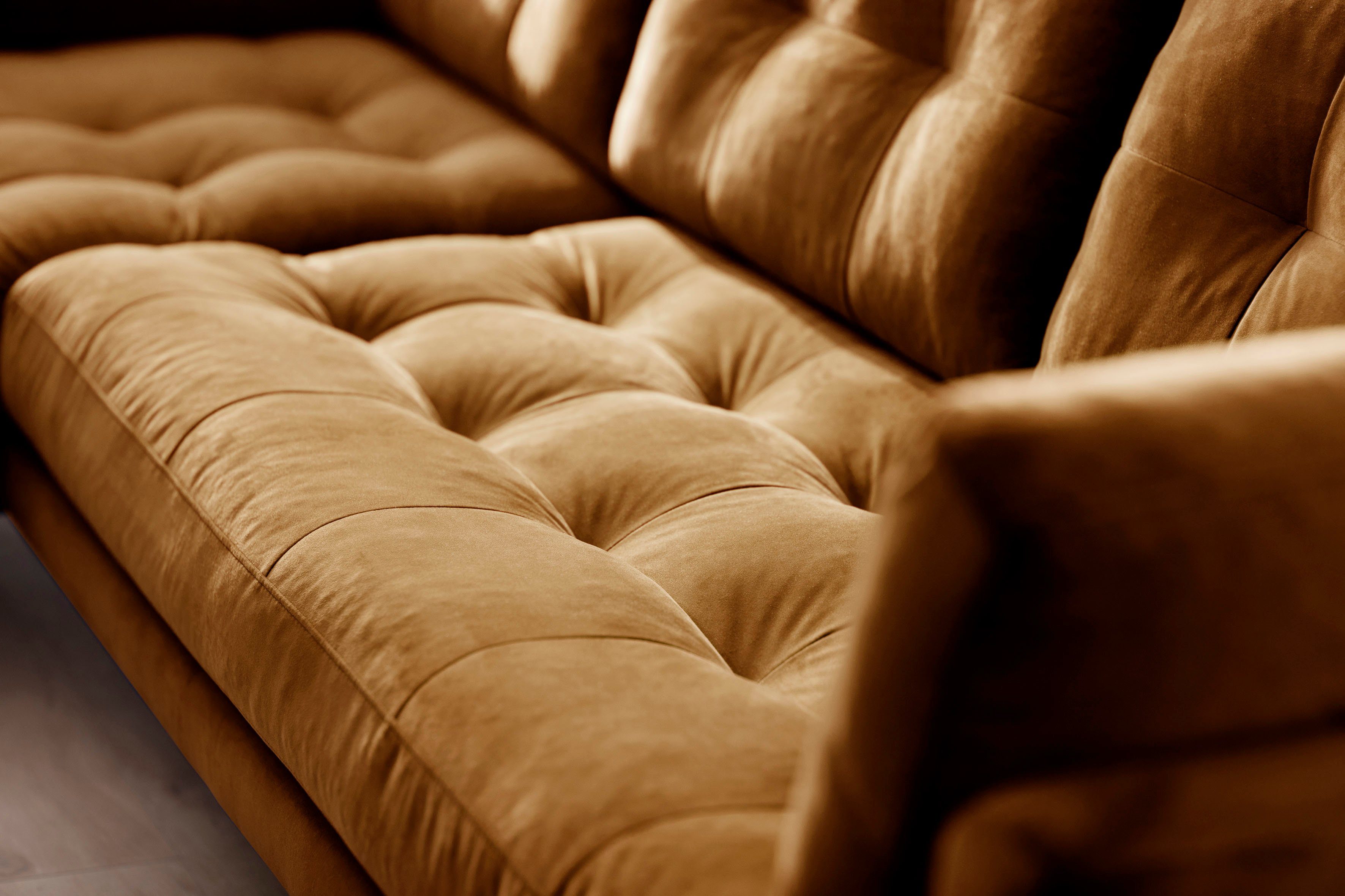 Trends by HG Hoekbank Landau L-vorm in cordstof met metalen voet