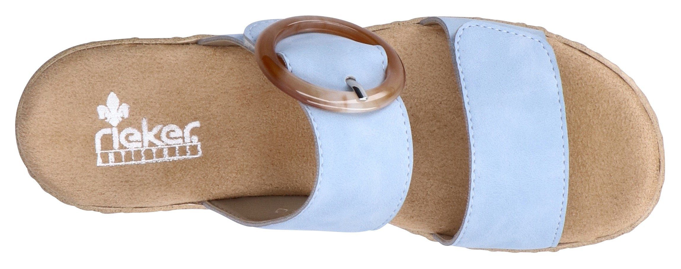 Rieker Slippers sleehak, zomerschoen, pantoffels met zachte binnenzool