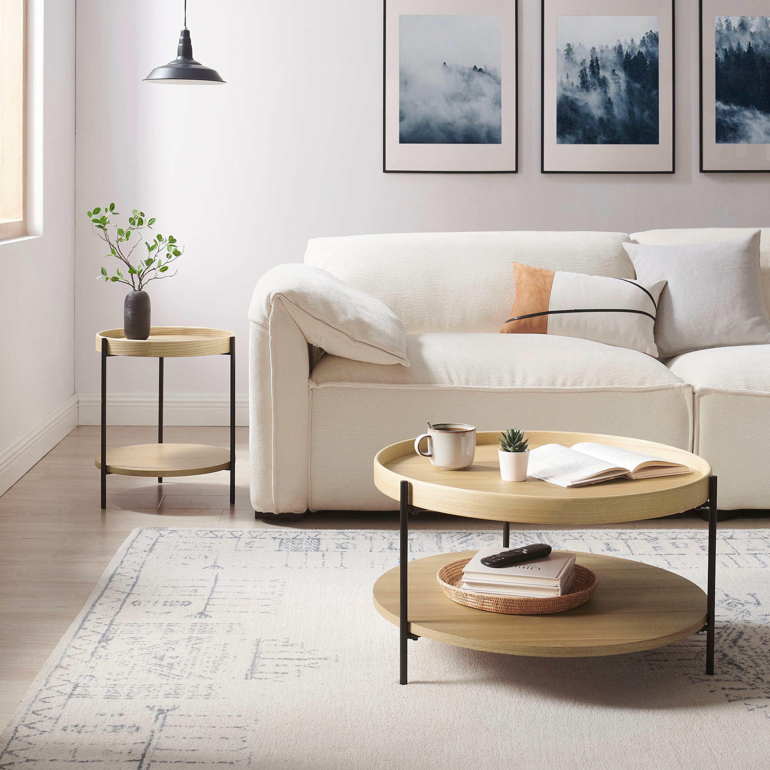SalesFever Salontafel met elk 2 opbergruimtes (set, 2 stuks)