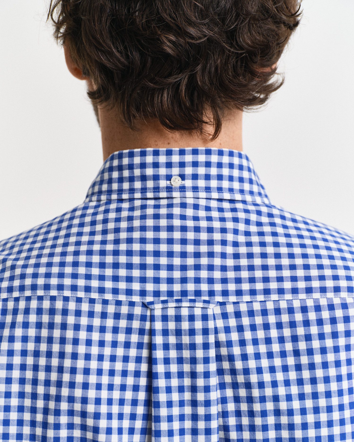 Gant Overhemd met korte mouwen Regular Fit Gingham Poplin Overhemd slijtvast easy care geruit