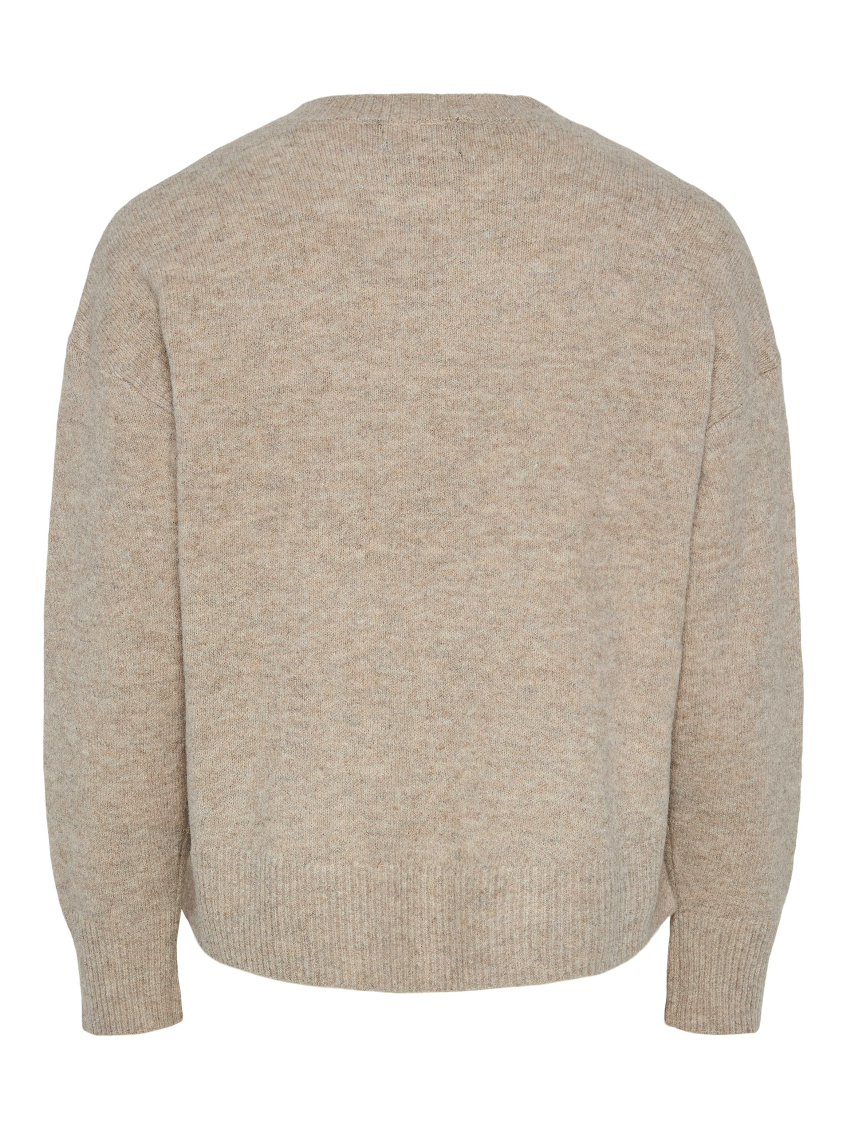 pieces Gebreide trui PCMALOU LS O-NECK CUTLINE KNIT NOOS BC