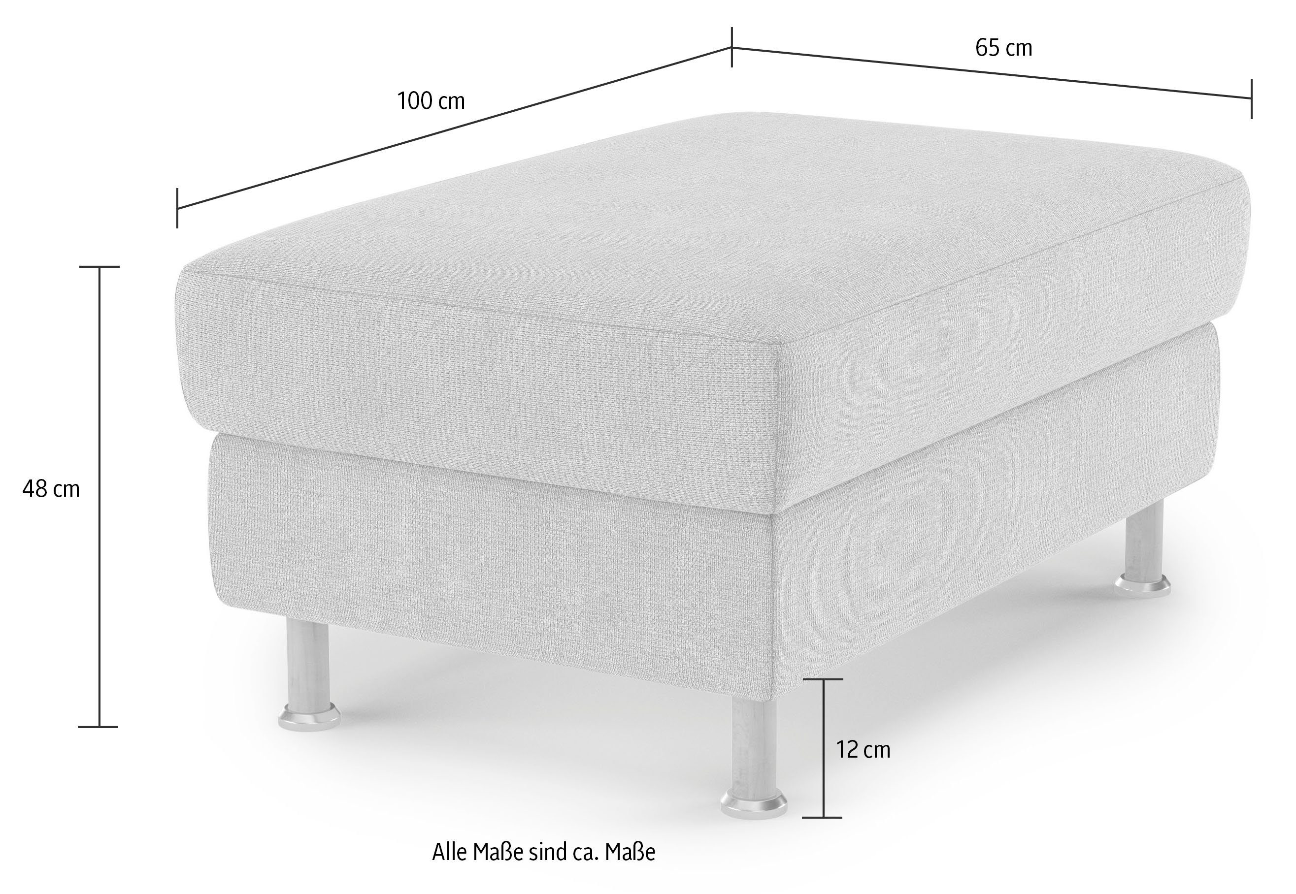 Home affaire Hocker Calypso Houten poten met metalen plaat