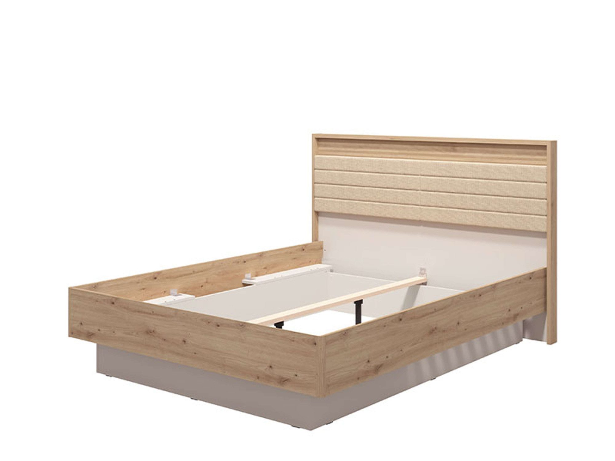 INOSIGN Bedframe Modena, met gedeeltelijk gepolsterde hoofdeinde 160 of 180x200cm, fsc®-gecertificeerd, trendkleur cashmere