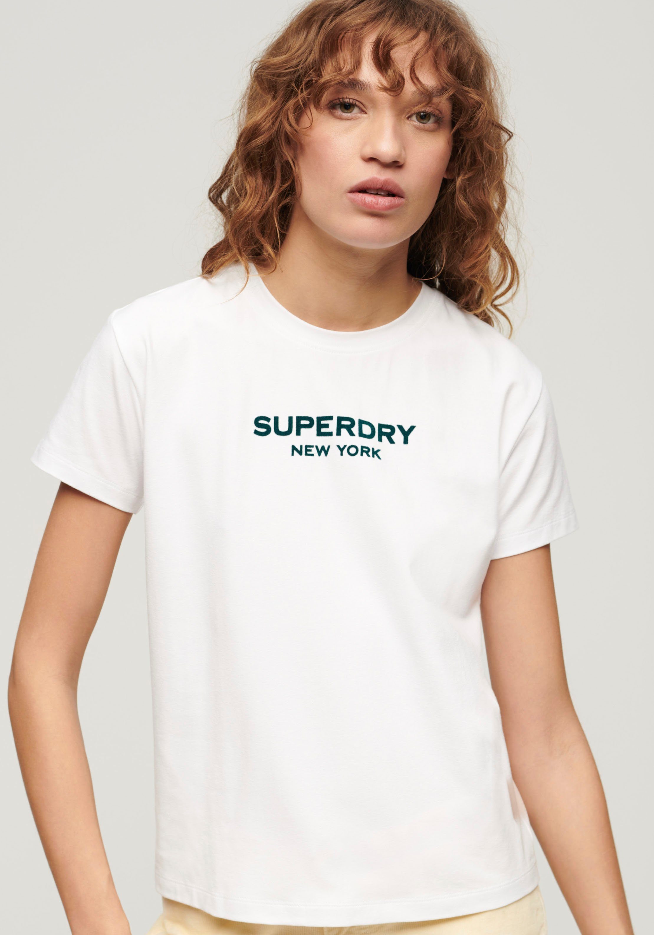 NU 20% KORTING: Superdry Shirt met korte mouwen SPORT LUXE GRAPHIC FITTED TEE