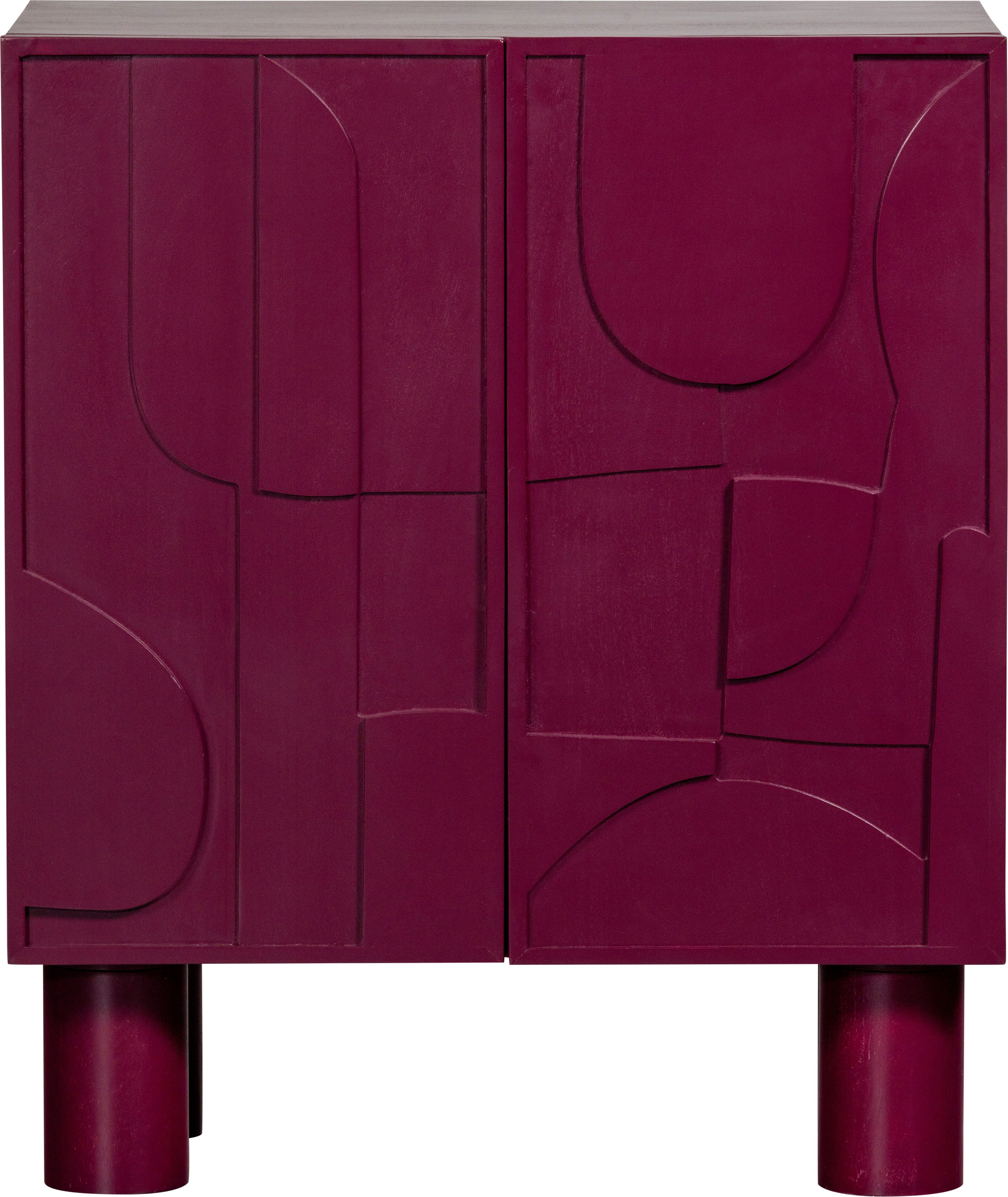 BePureHome Kastje Notice Hout Burgundy 95x80x43