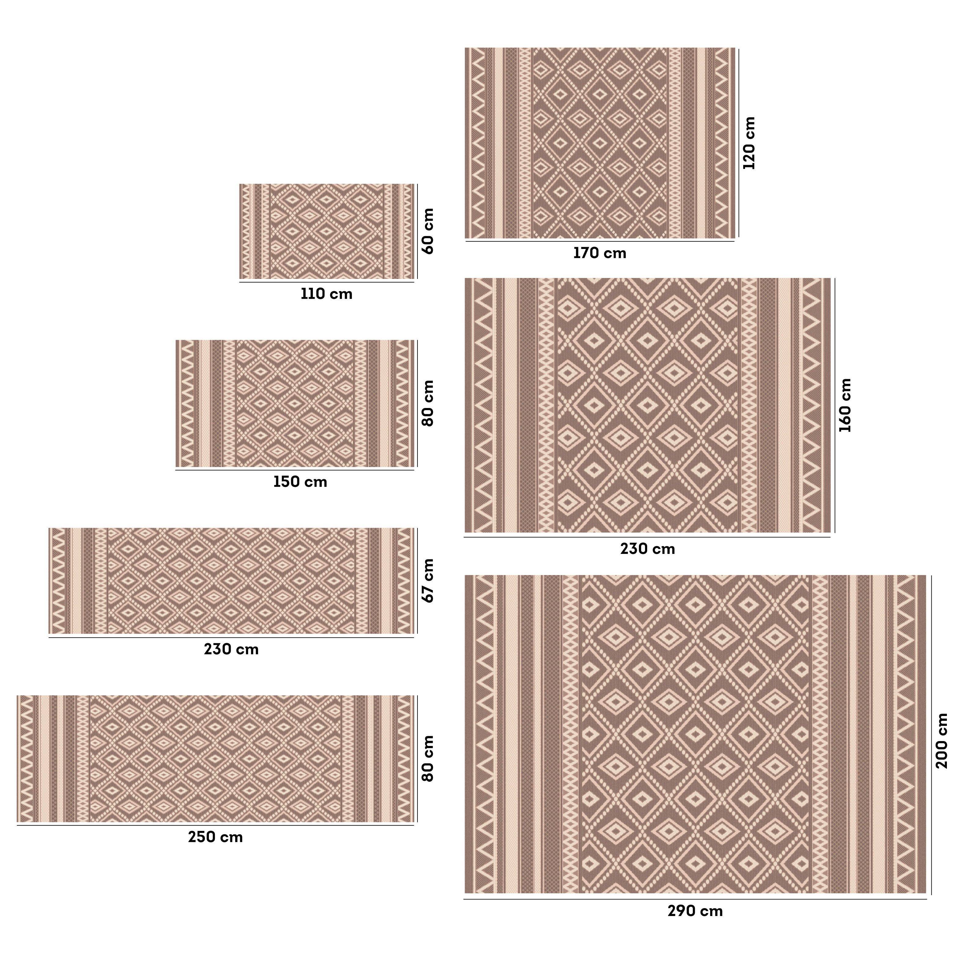 my home Vloerkleed Toronto is ook als loper verkrijgbaar Geschikt voor binnen en buiten, sisal-look, weerbestendig & uv-bestendig, boho