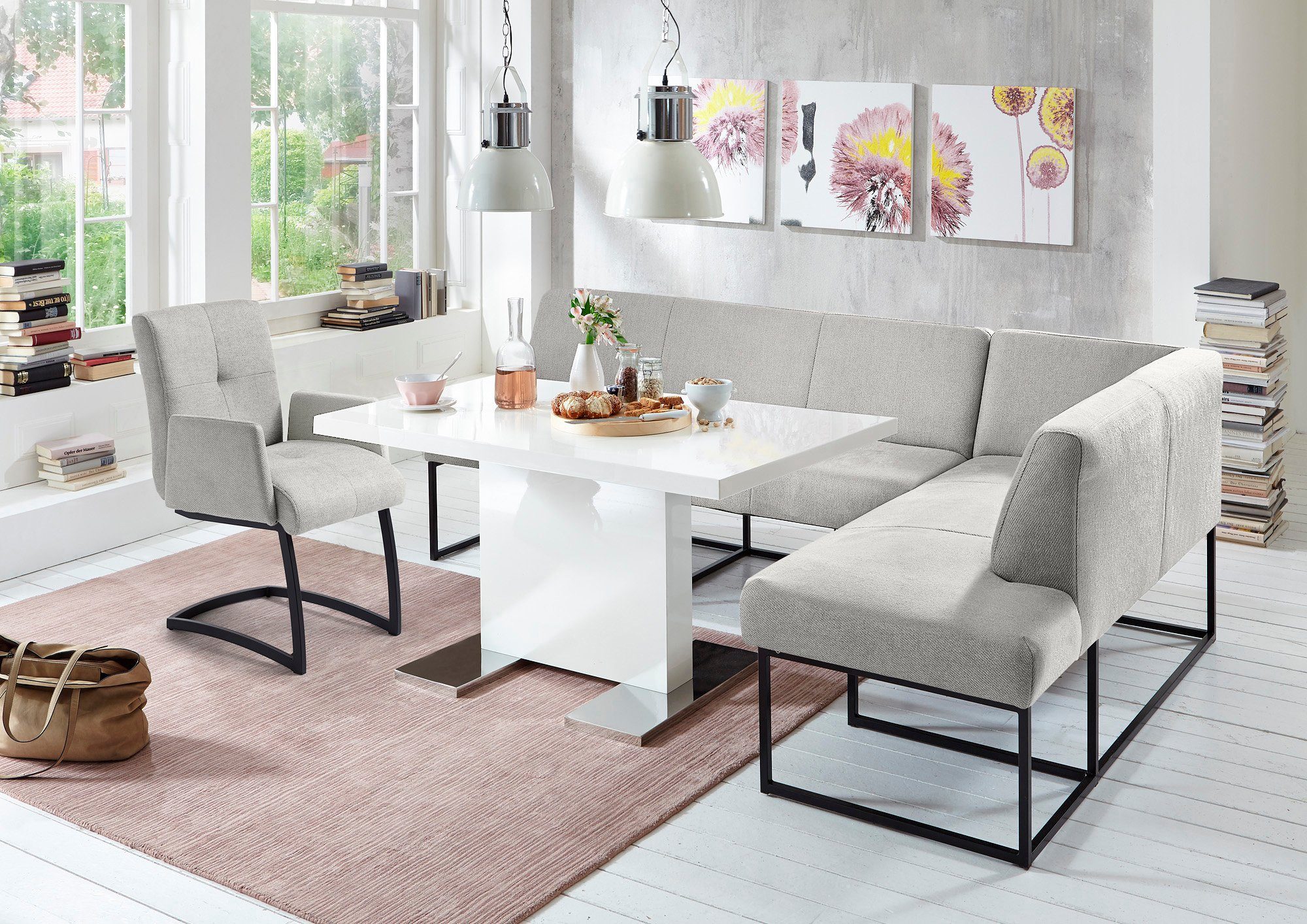 exxpo - sofa fashion Hoekbank Affogato, comfortabel en elegant, hoogwaardige afwerking
