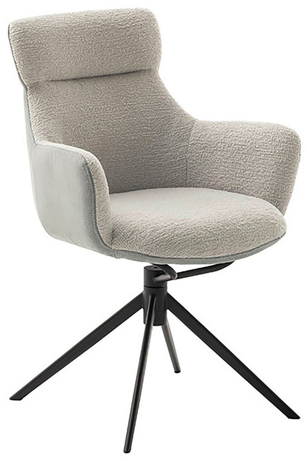 MCA furniture Eetkamerstoel (2-set), draaibaar 360°, draai- & schommelfunctie, zithoogte ca. 50 cm