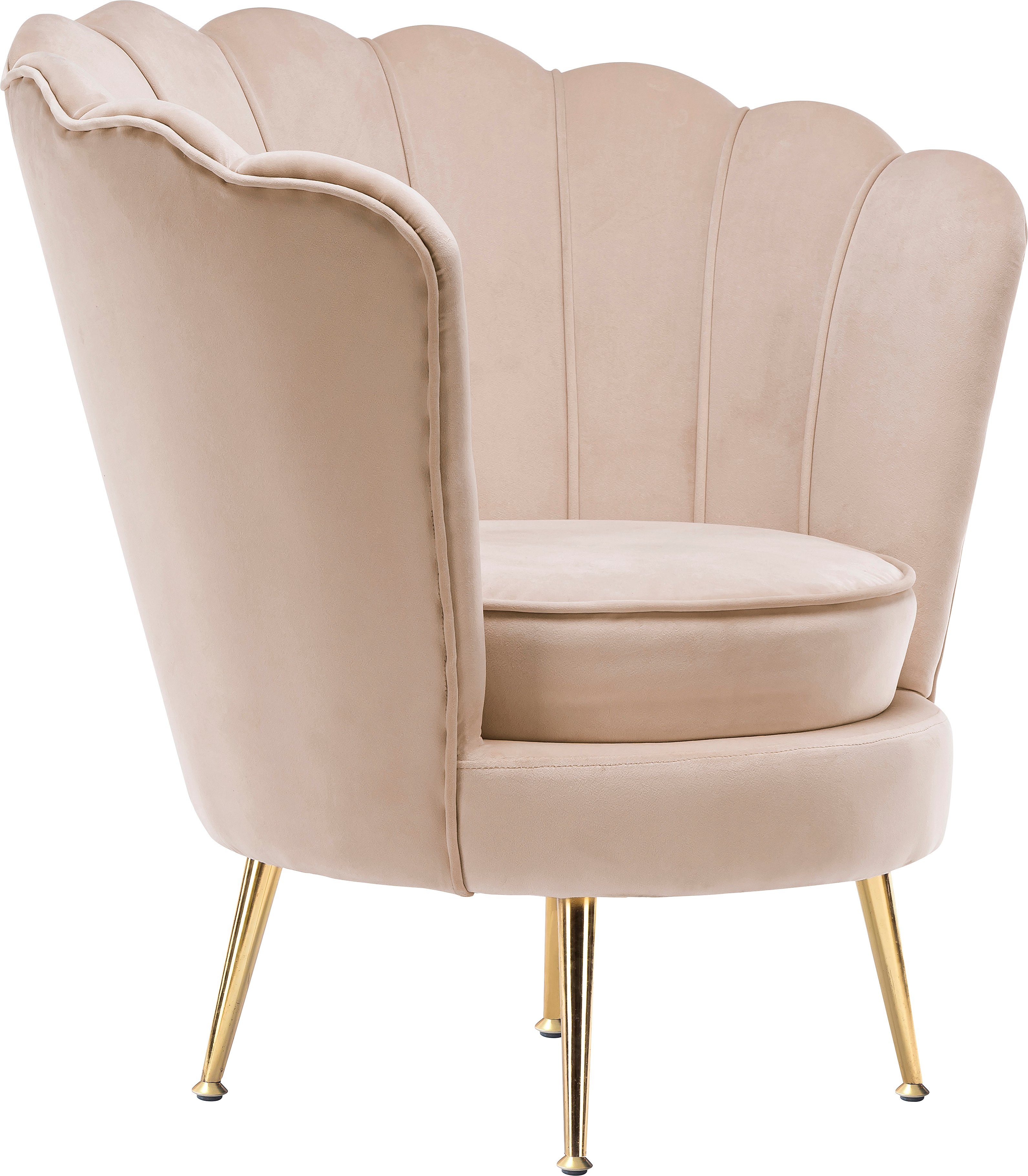 Kayoom Fauteuil Sofa Barbara 125, hoogwaardige fluwelen stof met fluweelachtige aanraking (1 stuk)