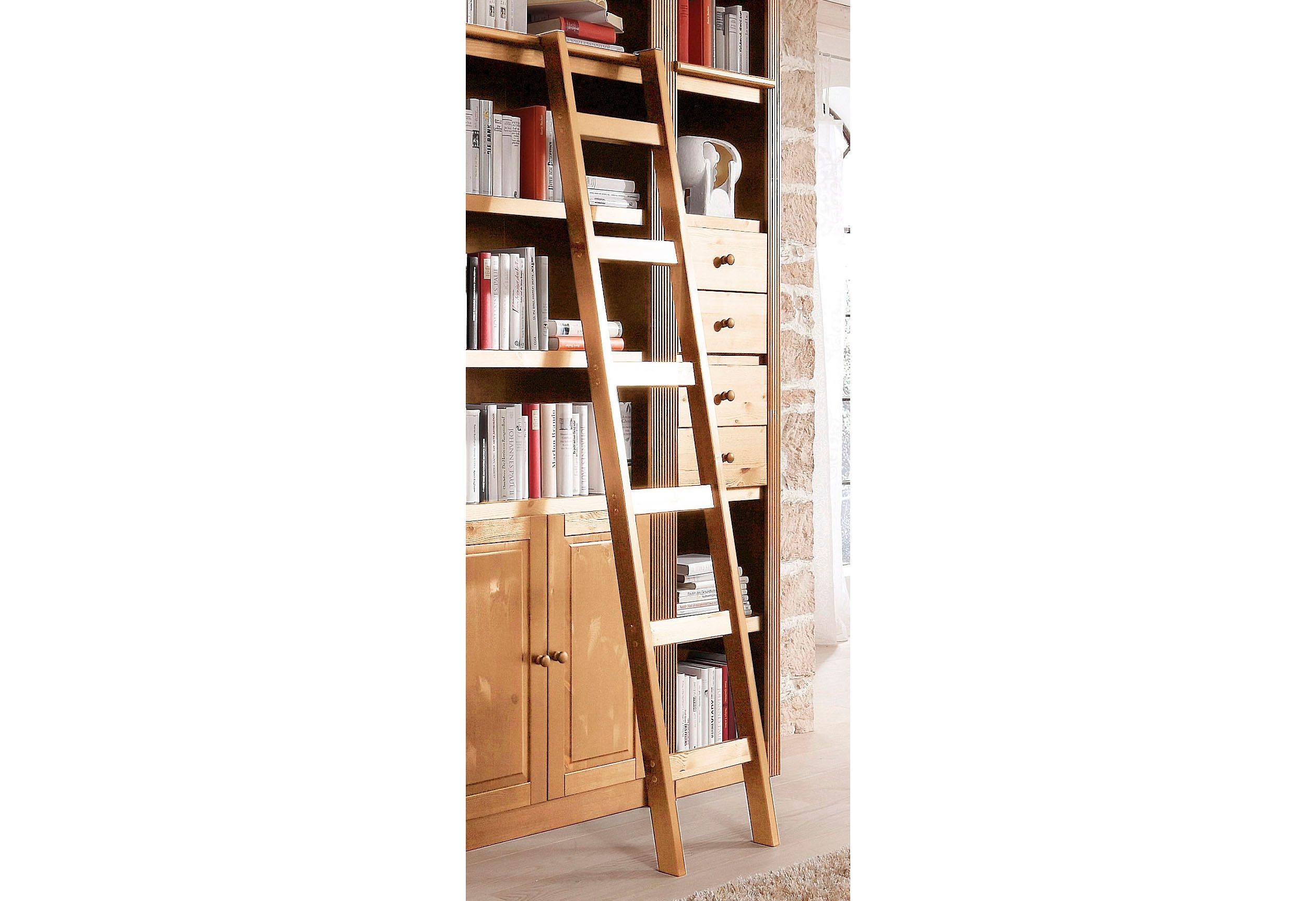 Home affaire Ladderrek Bergen van massief grenenhout, met 6 treden, hoogte 188 cm