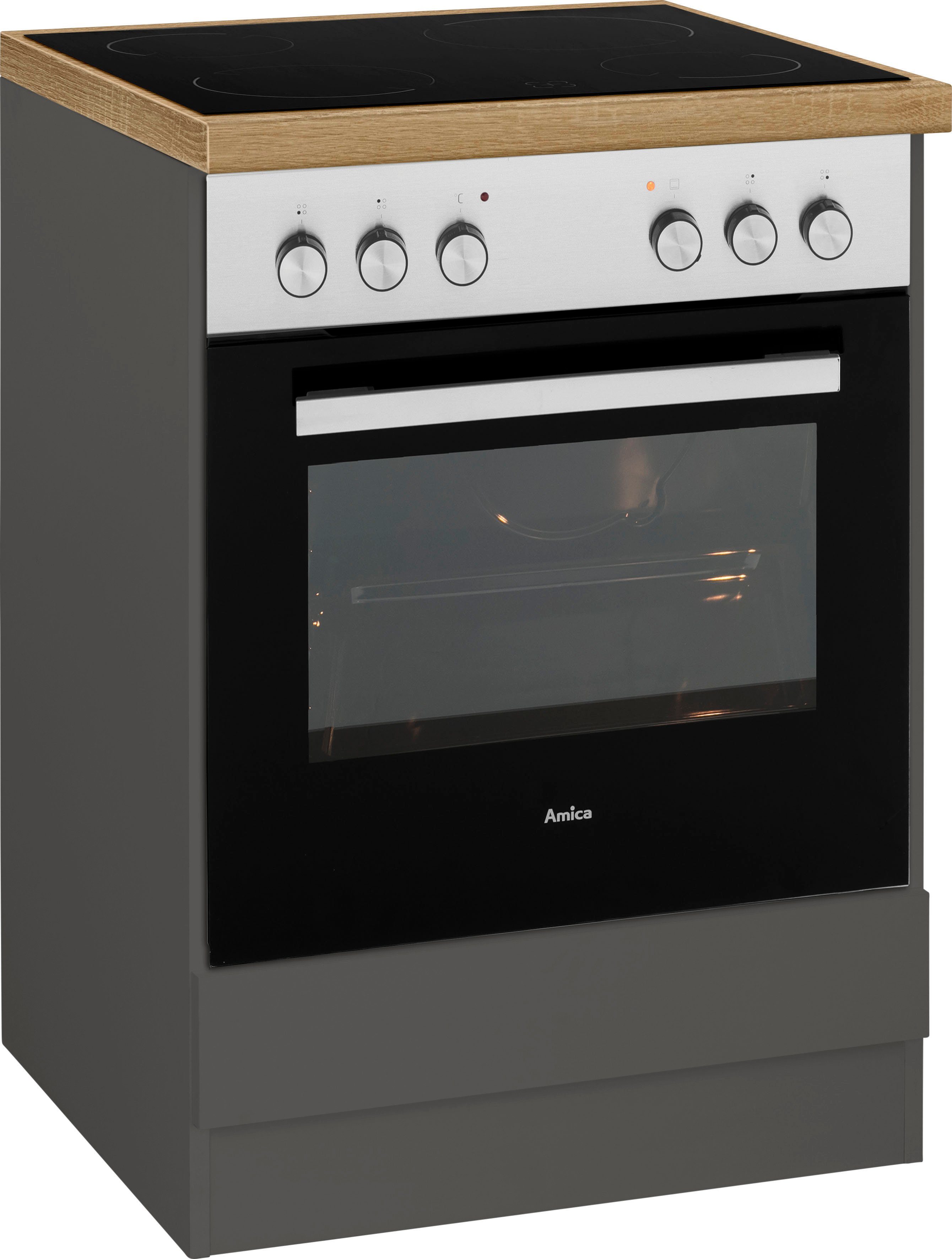 wiho Küchen Ombouwkast voor oven Unna 60 cm breed ombouwkasten grijs