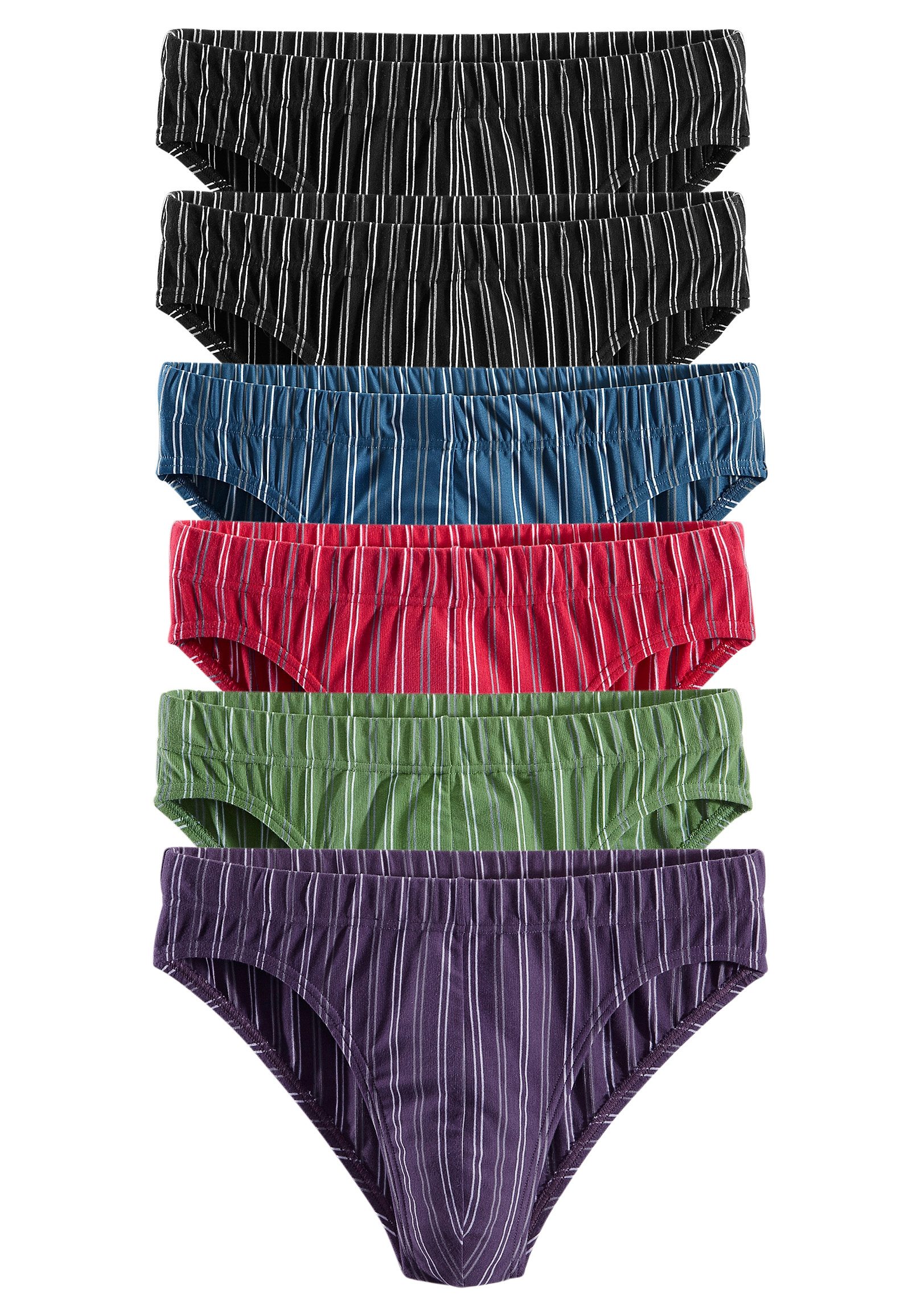 le jogger® Slip met strepen van voorgeverfd garen (set, 6 stuks)