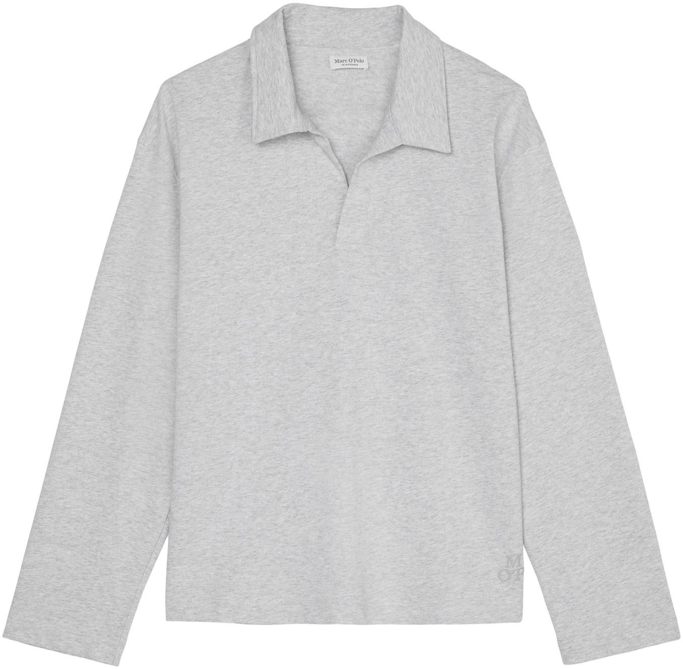 Marc O'Polo Poloshirt met lange mouwen Heavy Jersey-Woven met sportief kraagontwerp