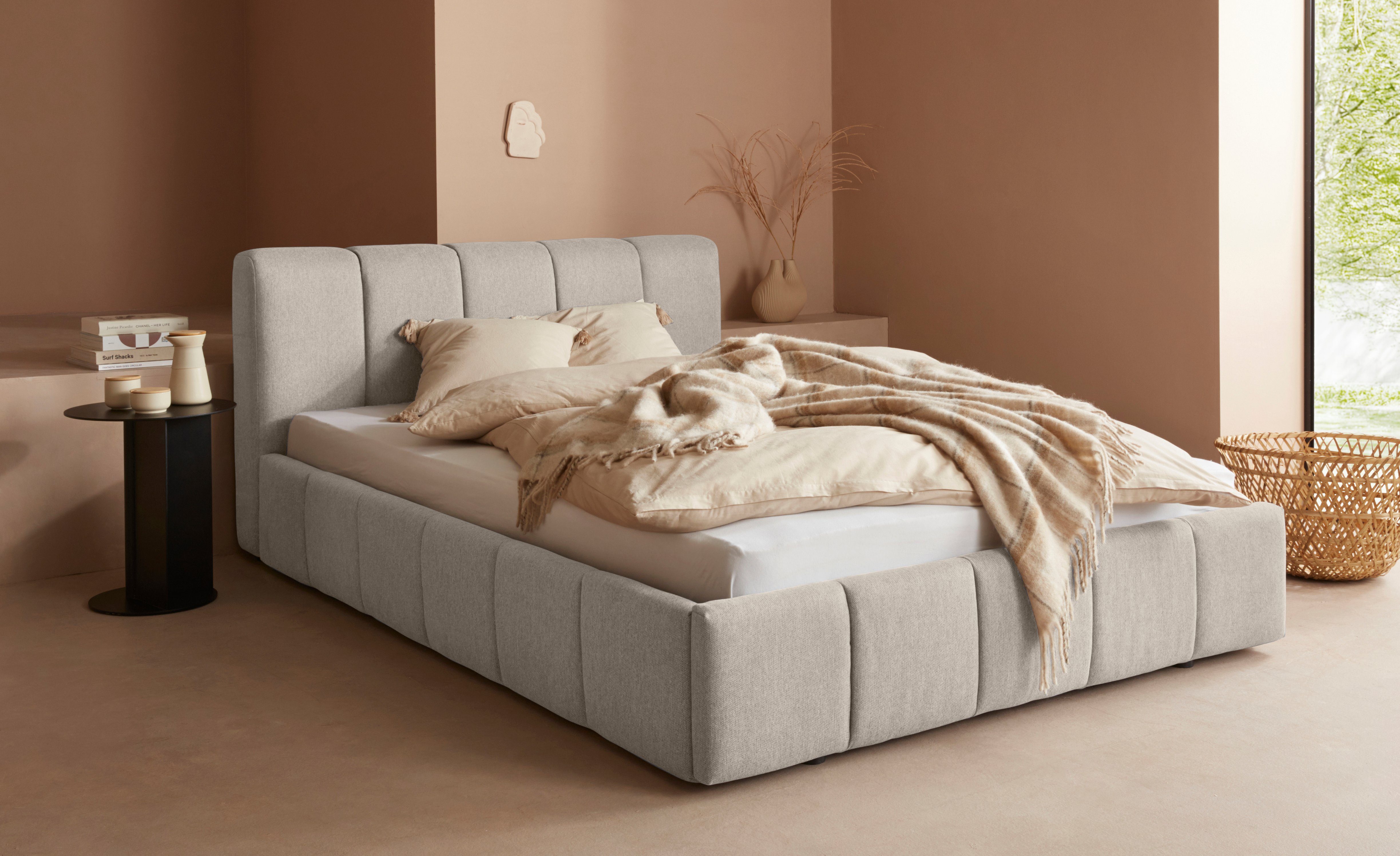 LeGer Home by Lena Gercke Gestoffeerd bed Maileen in 5 breedten en 3 kleuren, incl. rolbodem