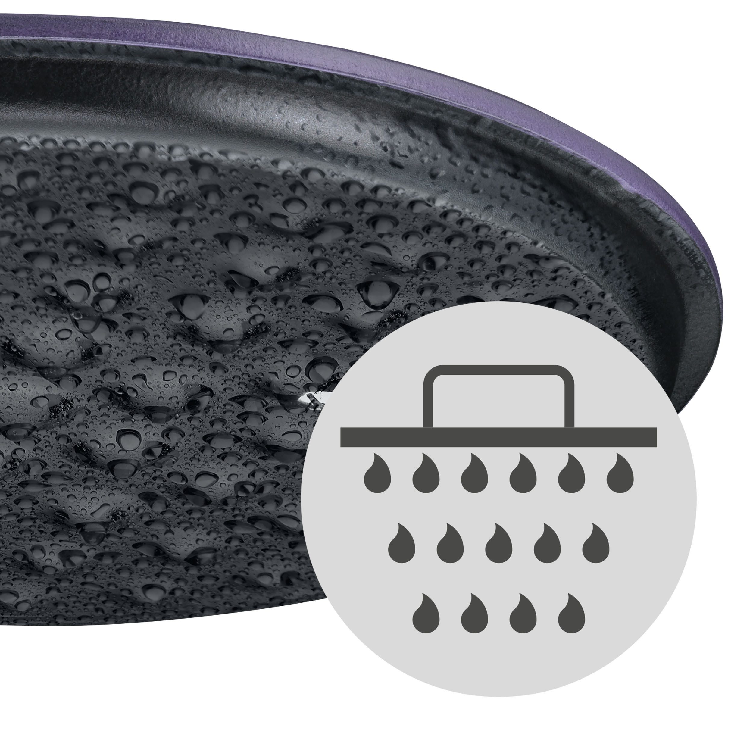 WMF Braadpan Flavour, Ø 24 cm 5,2 liter, gietijzeren kookgerei, deksel met condensatienoppen