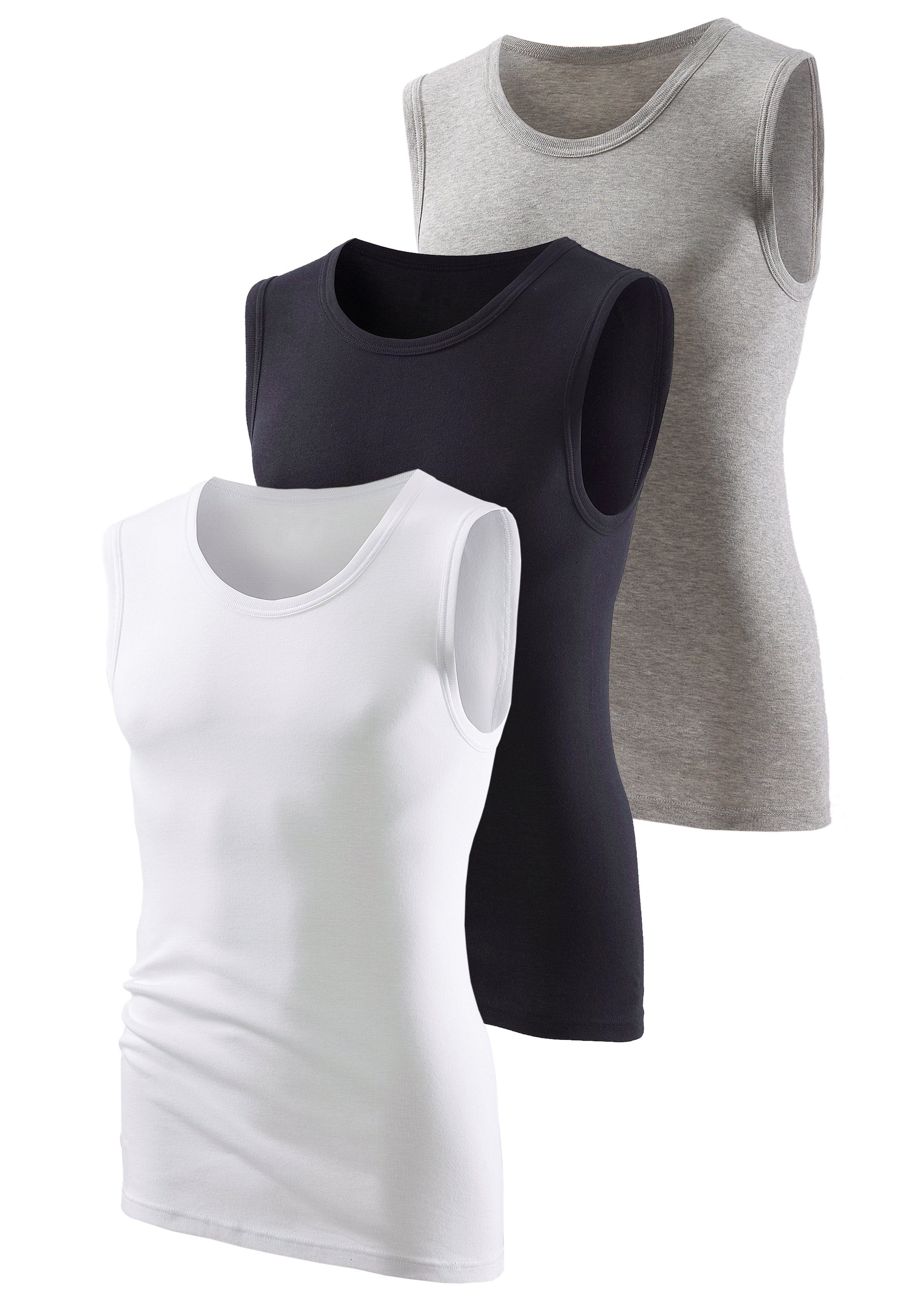 H.I.S Muscle-shirt zonder zijnaden optimale pasvorm (3-delig)