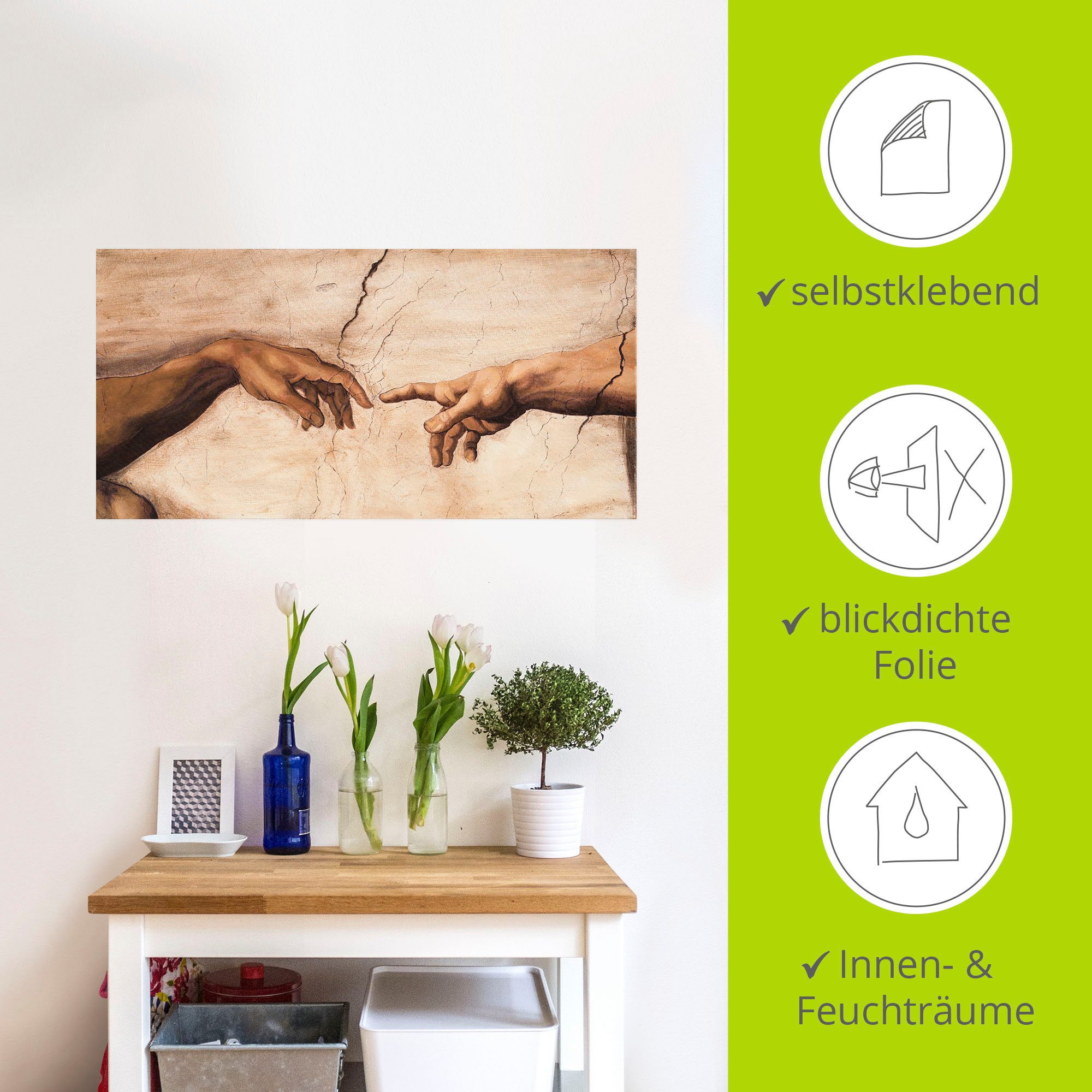 Artland Artprint Handen als artprint van aluminium, artprint voor buiten, artprint op linnen, poster, muursticker