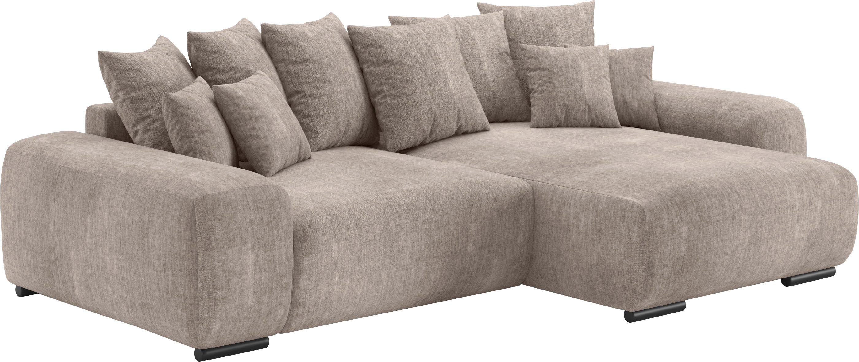 Mr. Couch Hoekbank Sundance II Doorlopende slaper met EasyBett-slaapfunctie, bedlade bruin, hoekbanken, Breedte ligoppervlak: 145 cm, Lengte