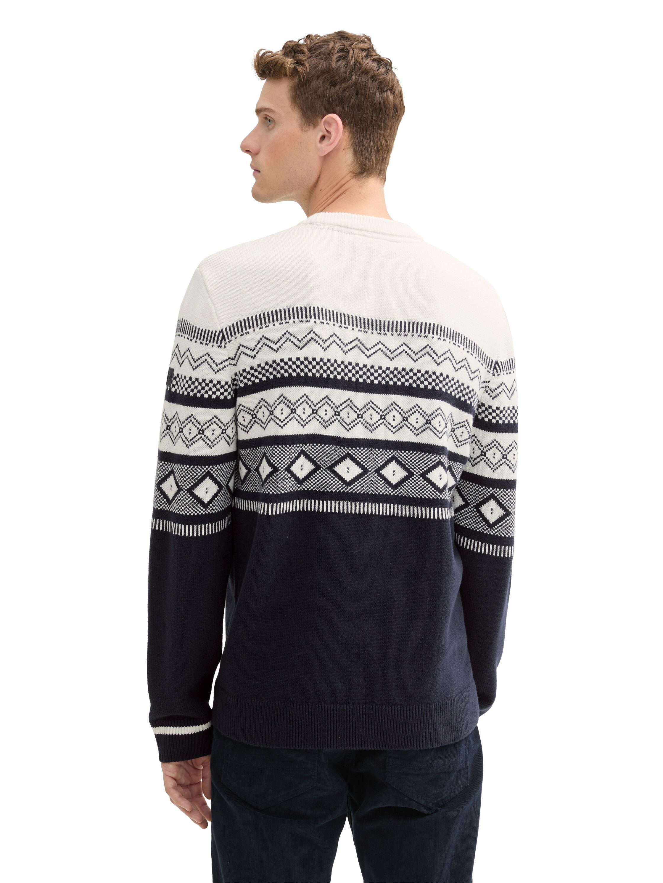 Tom Tailor Jacquardtrui colourblocking-stijl