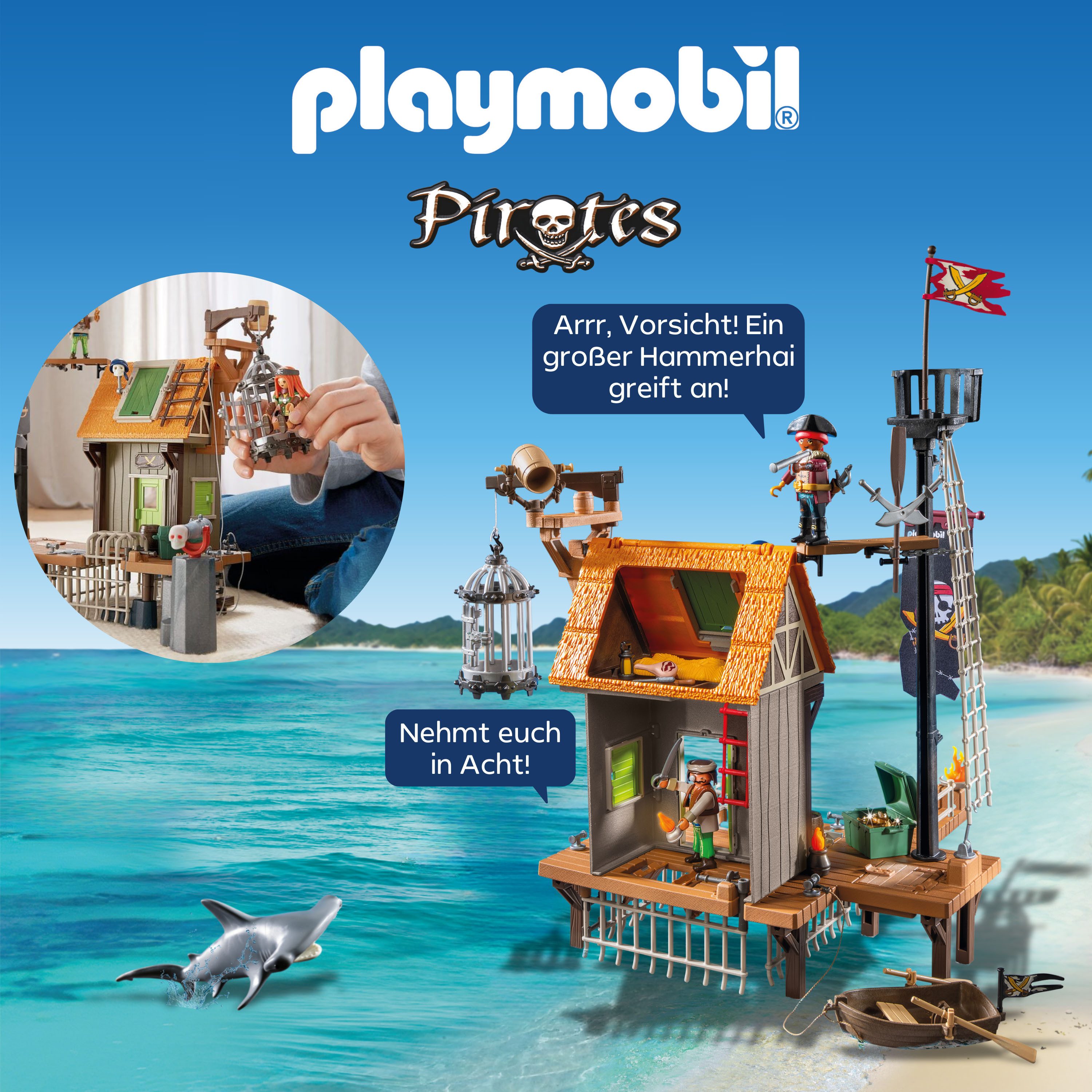 Playmobil® Constructie-speelset Piratenhaven met Zeeroversgevangenis (71792), Playmobil Pirates (165-delig)