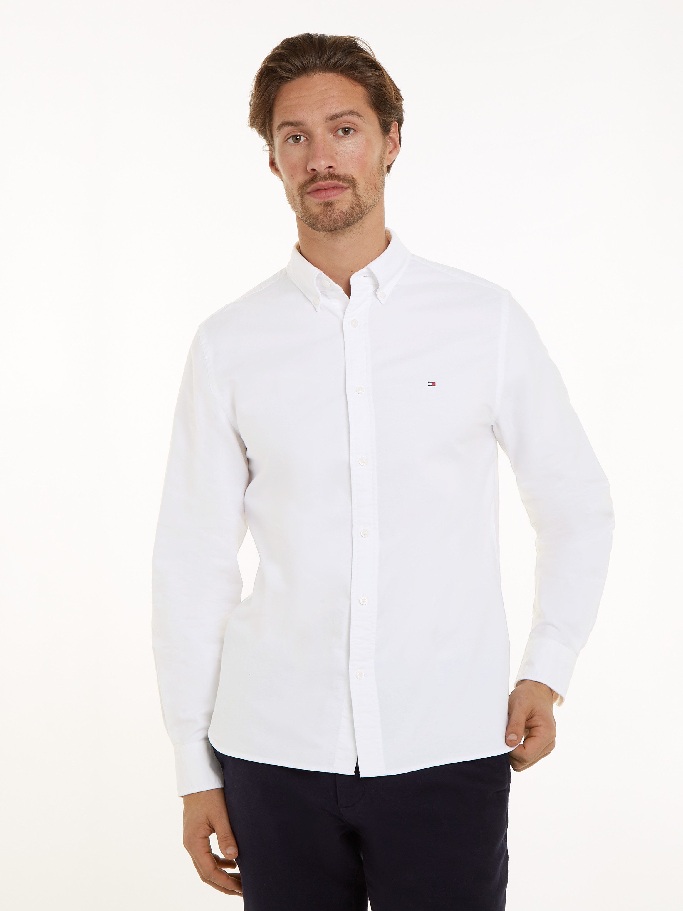 Tommy Hilfiger Overhemd met lange mouwen SOLID HERITAGE OXFORD RF SHIRT