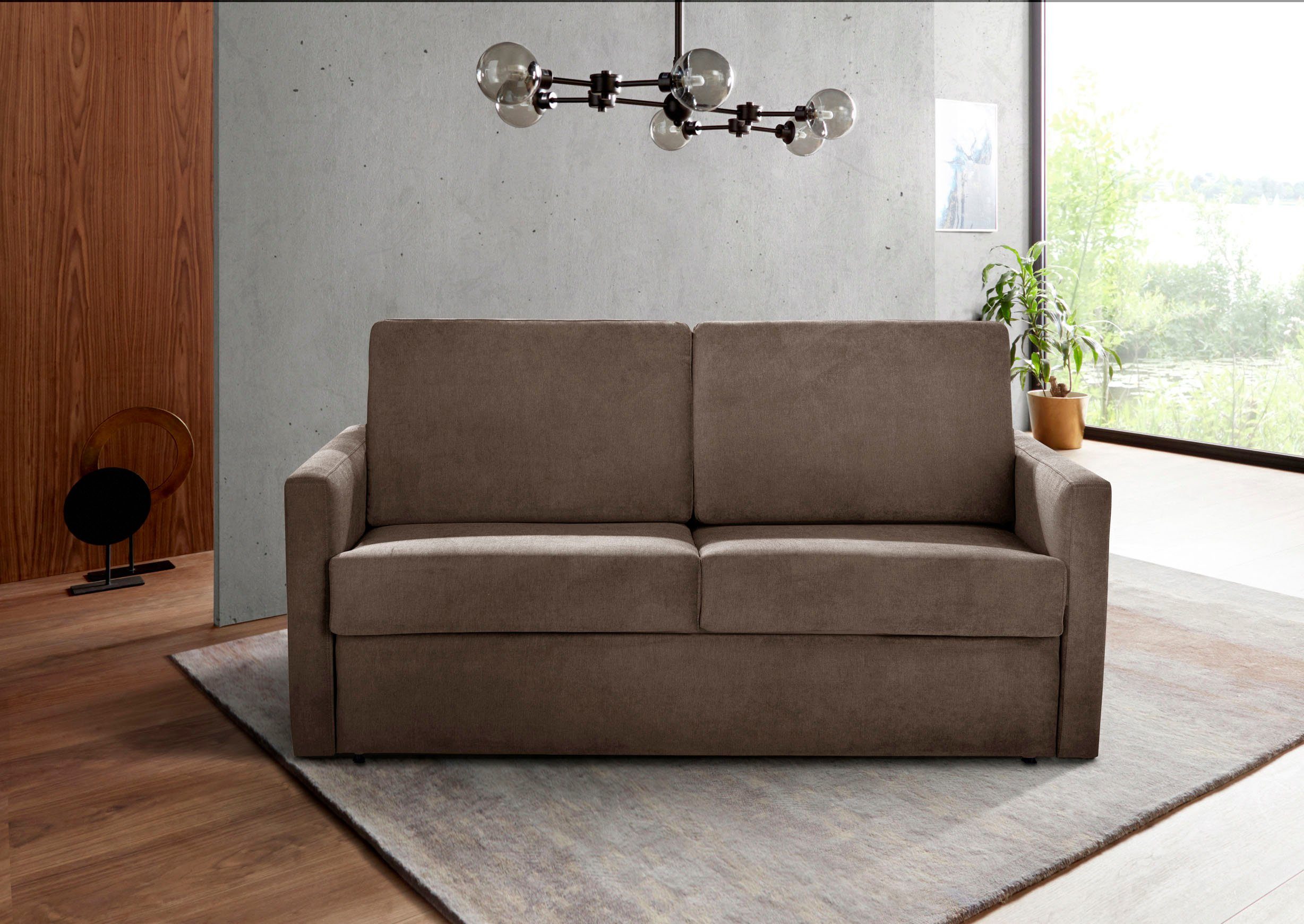 Places of Style Slaapbank Goldpoint 162 cm, slaapbank, ligoppervlak 120/200 cm, bruin, slaapbanken