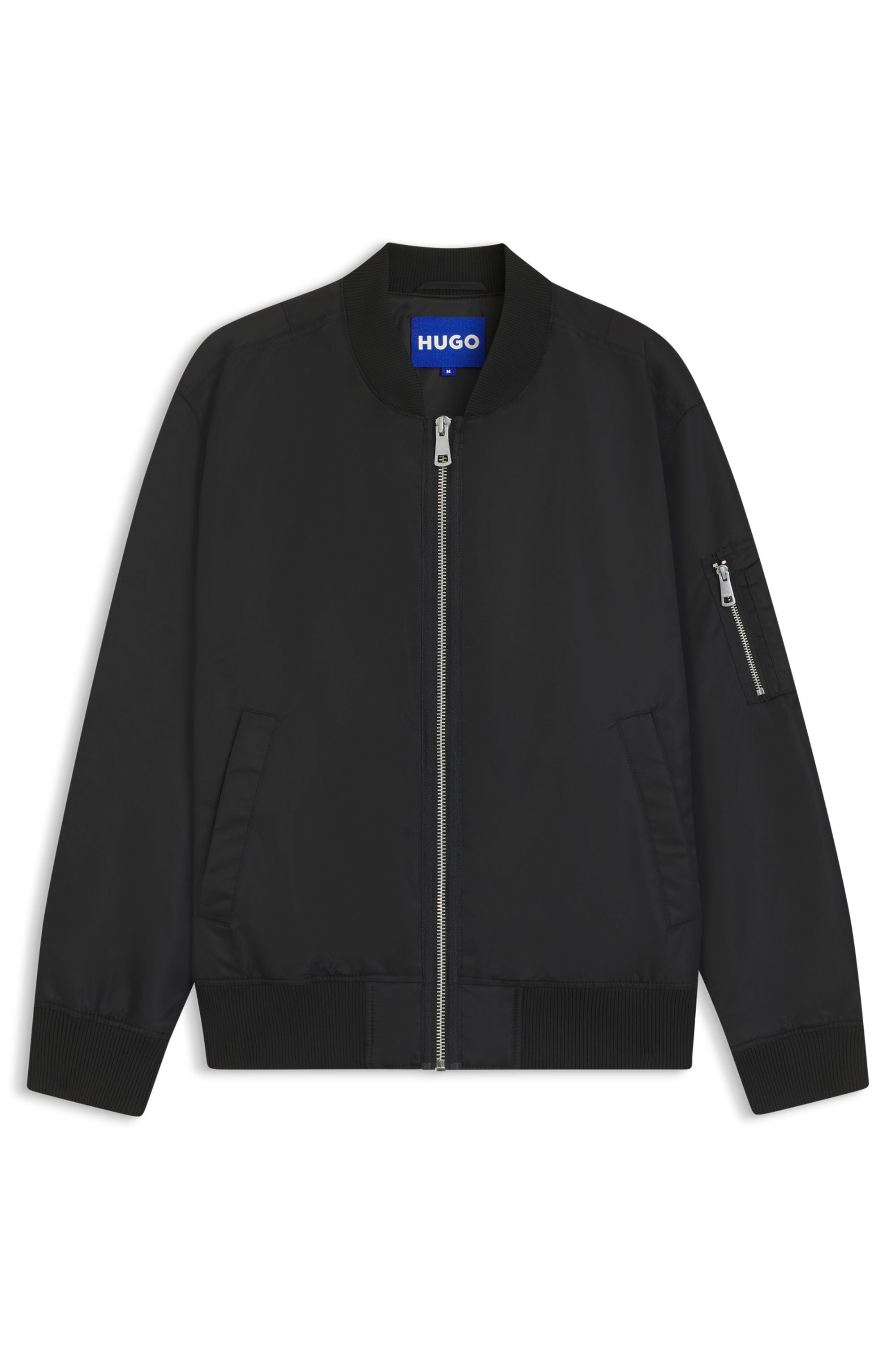 HUGO Blue Blouson Biero met waterafstotende afwerking en mouwzak