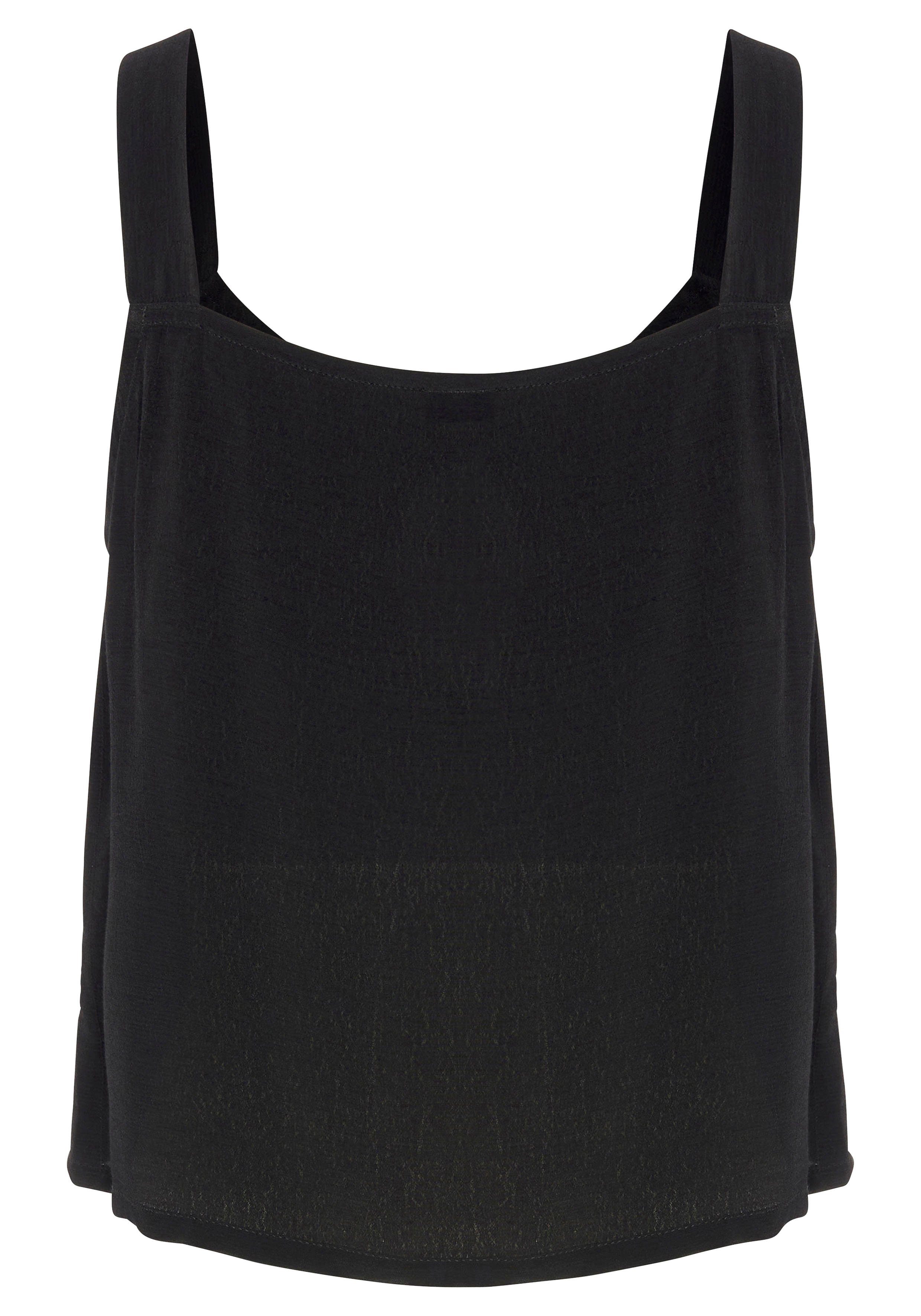Vivance Crop-top met sierknopen, luchtige zomertop