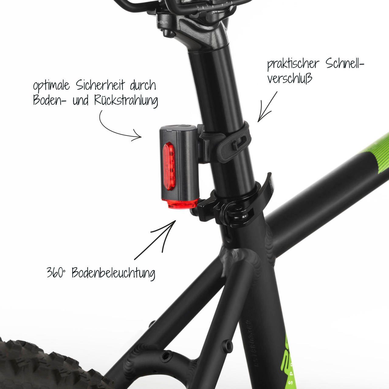 Fischer Fietsverlichting TWIN met extra vloerlamp (set, 3-delig)
