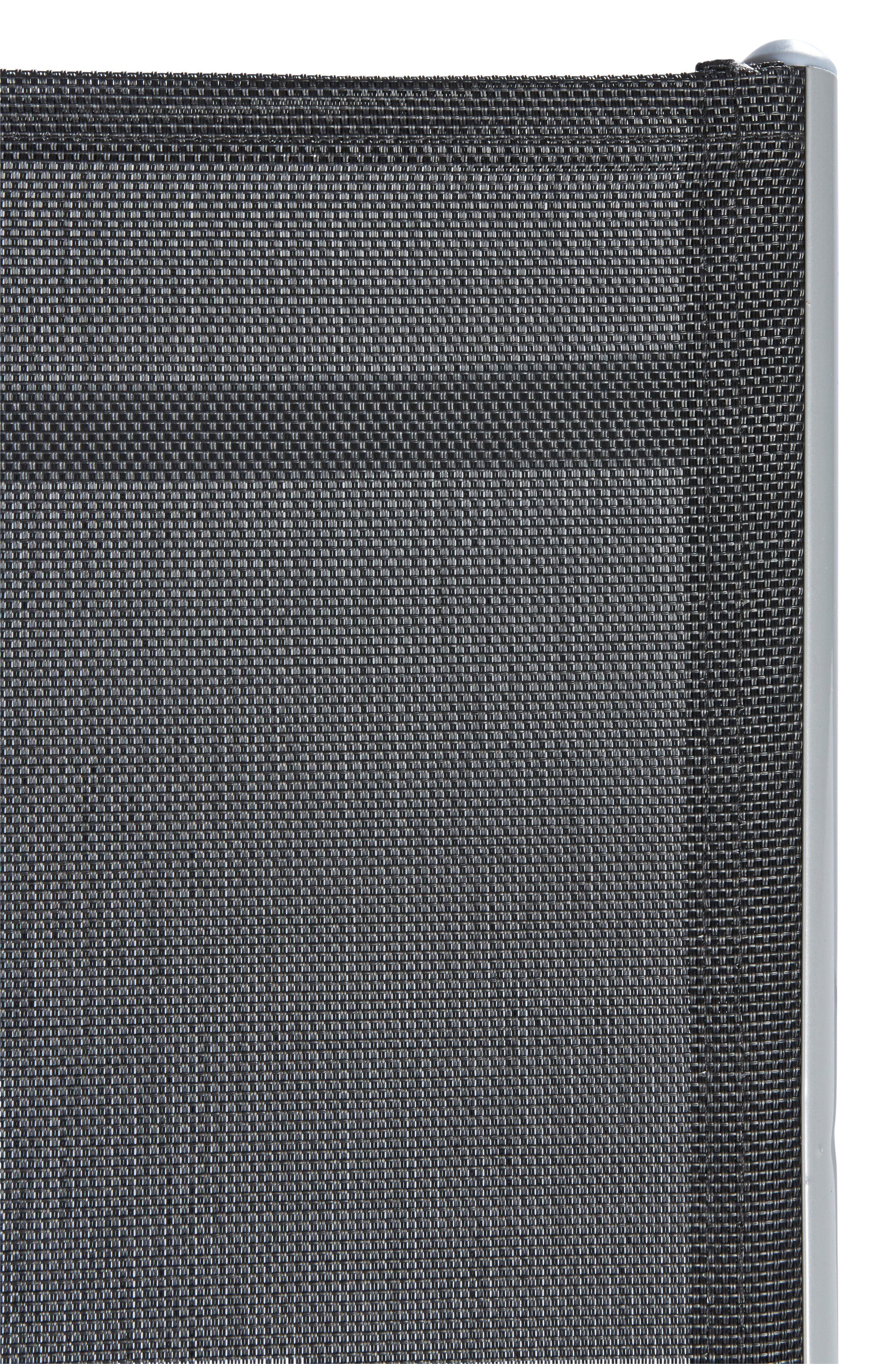MERXX Tuinstoel Lima, TOPSELLER! set van 2, aluminium/textiel, verstelbaar, zwart (set, 2 stuks)