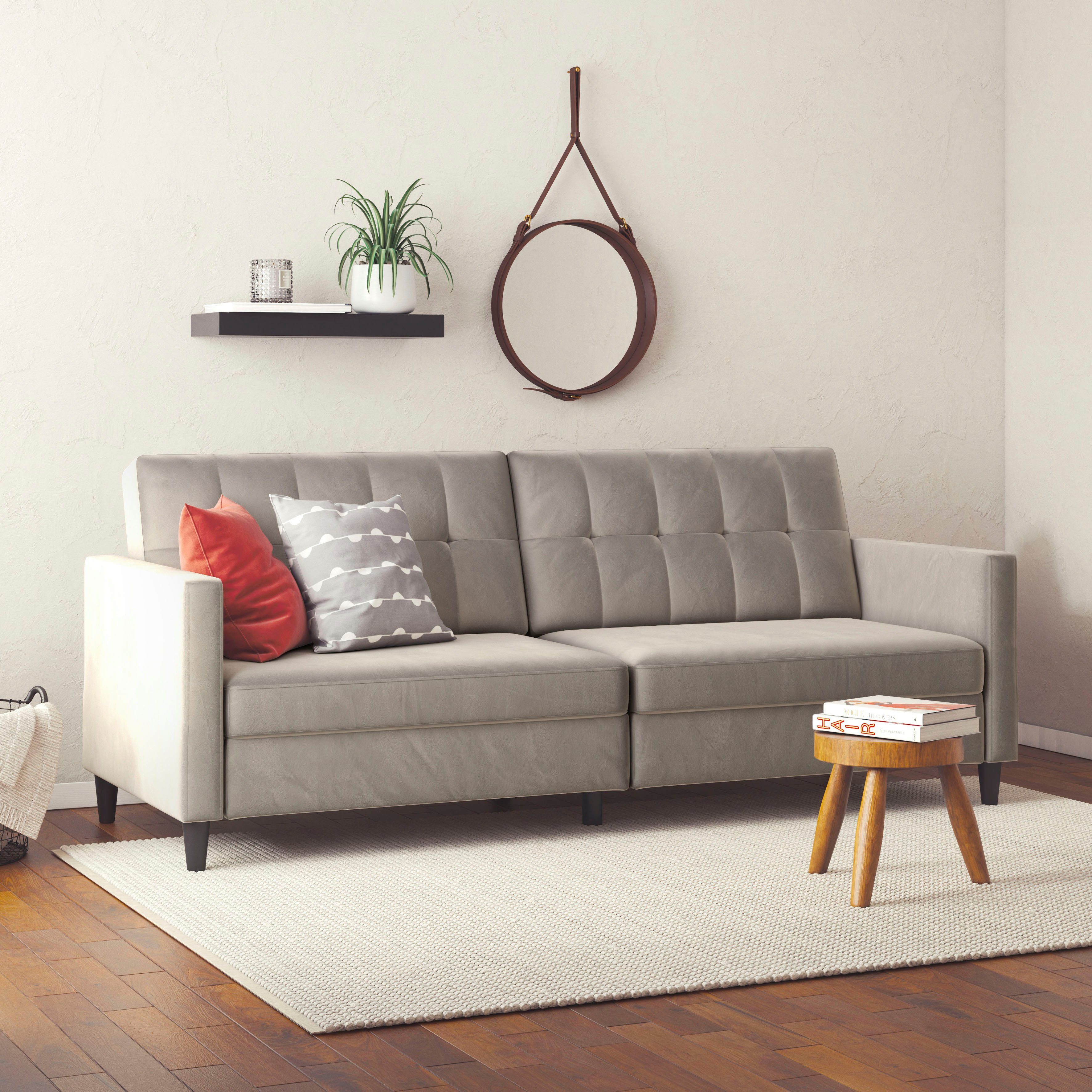 Dorel Home 3-zitsbank Hartford II Slaapfunctie, rugleuning 2-delig, 3-voudig verstelbaar, zithoogte 43 cm