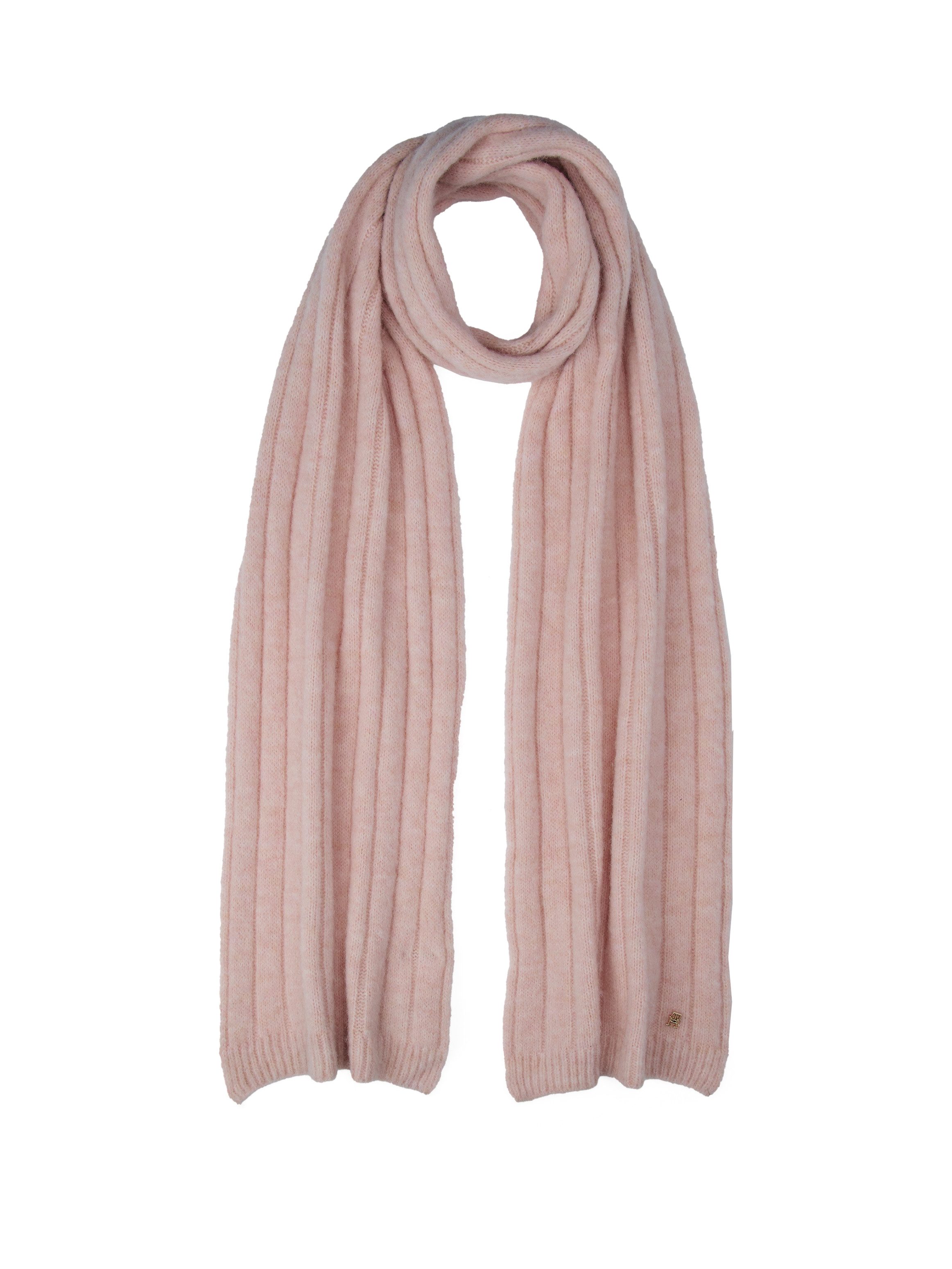 Tommy Hilfiger Gebreide sjaal TH TIMELESS SCARF met monogram-embleem