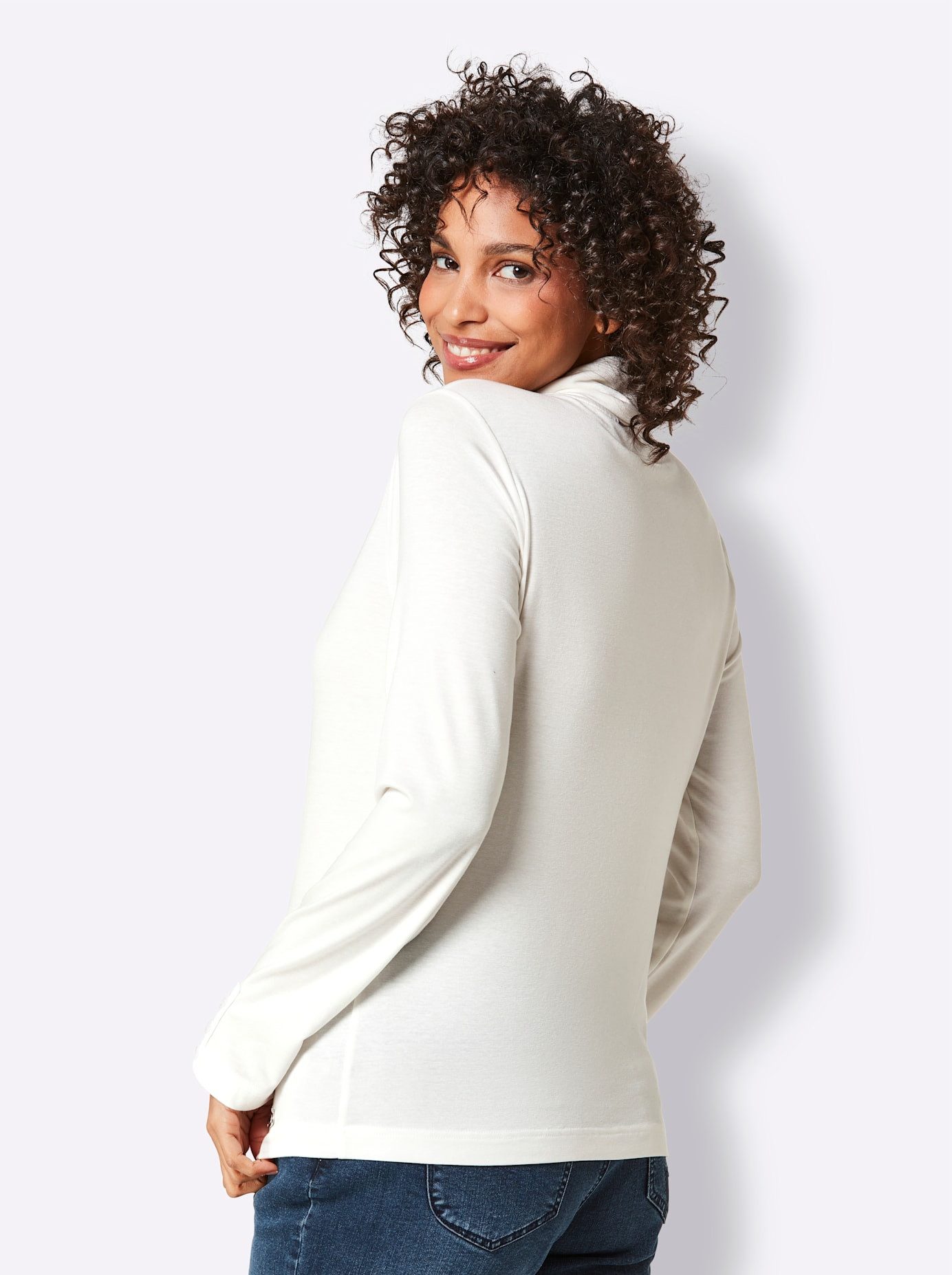 CREATION L PREMIUM Colshirt Lyocell-shirt (1-delig)
