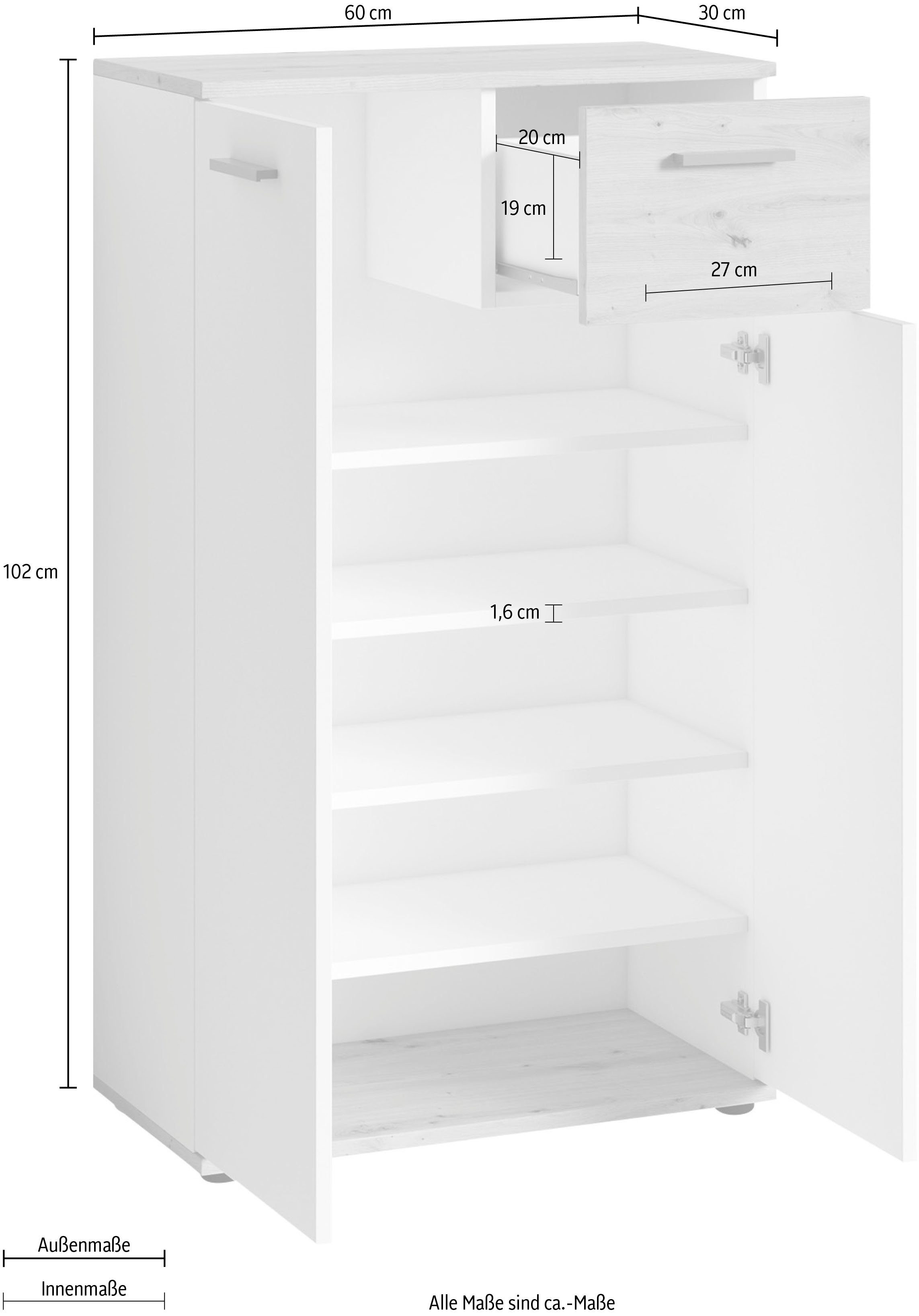 INOSIGN Schoenenkast Jakob Breedte 60 cm