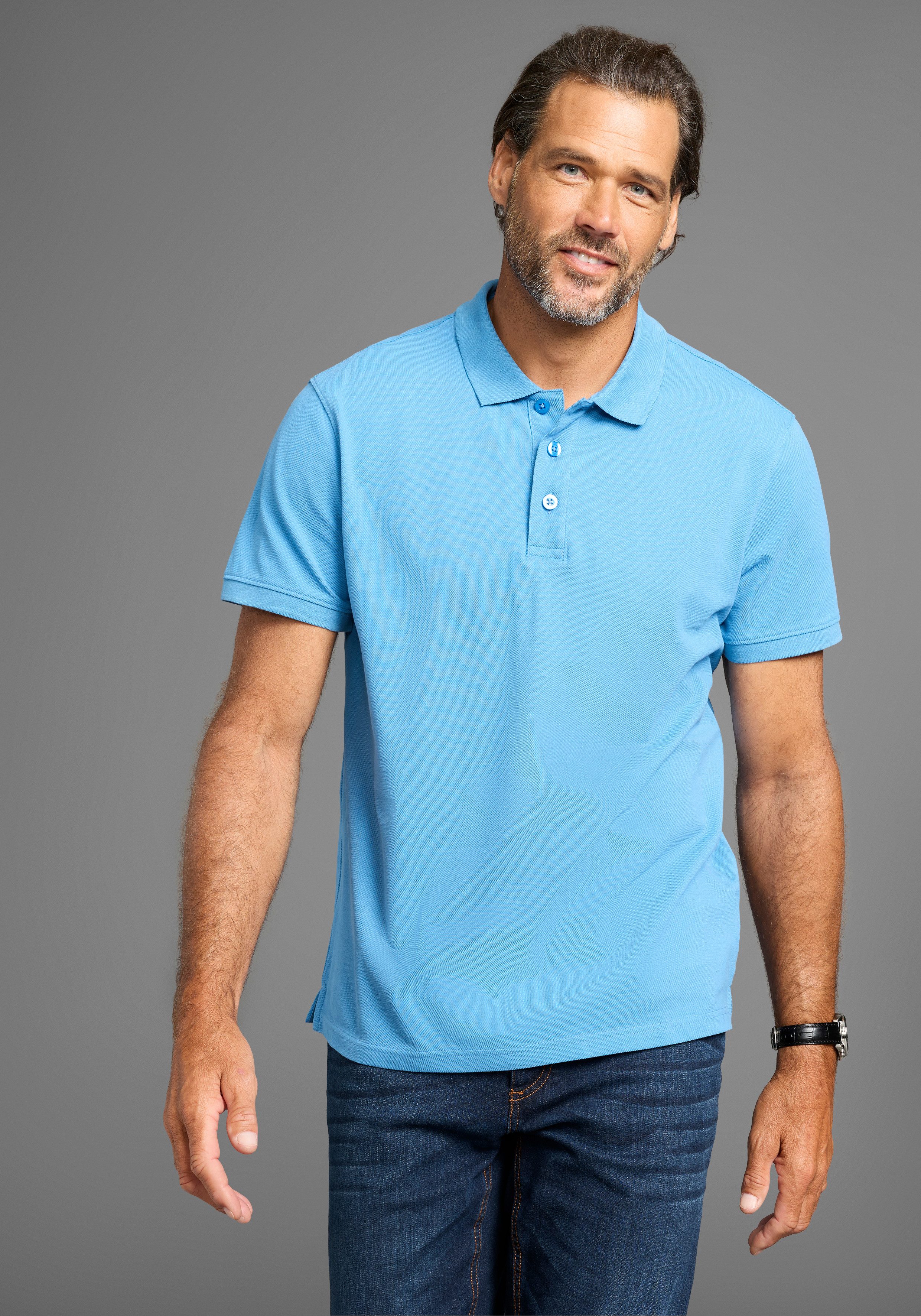 Man's World Poloshirt in geweldige kleurencombinaties (2 stuks)