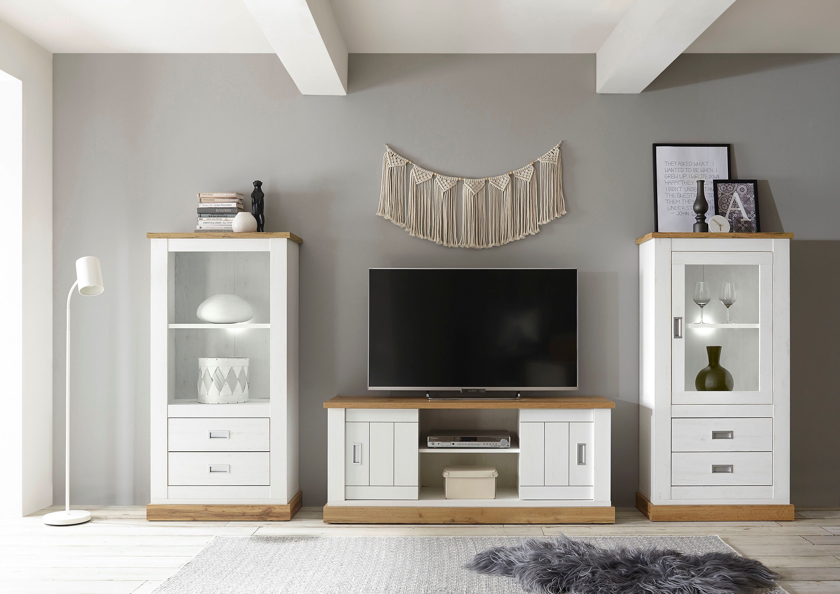 Home affaire Wandmeubel Orlando in de romantische landhuislook (3-delig)