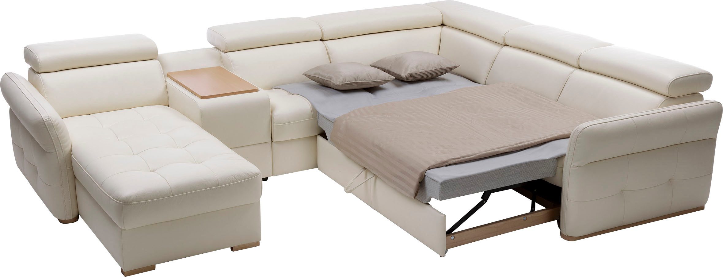 exxpo - sofa fashion Zithoek Massimo, familiebank met veel ruimte, leren bekleding, comfortabel, prettig