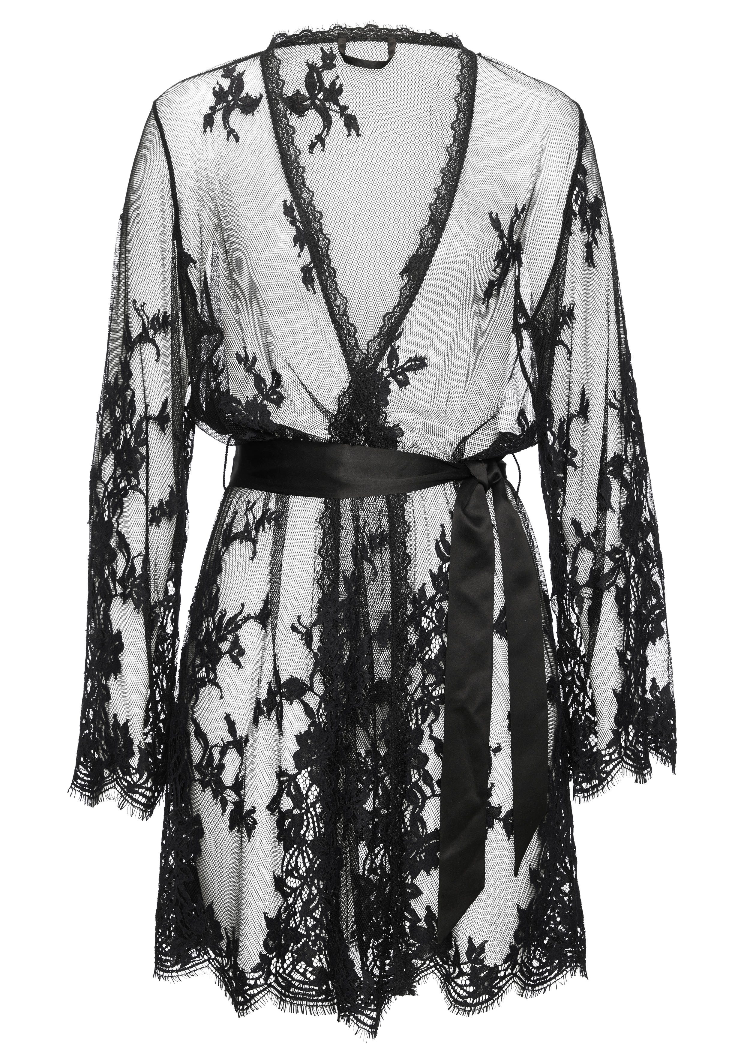 Lascana Kimono van prachtige eyelash-kant, sexy lingerie, verleiding ondergoed