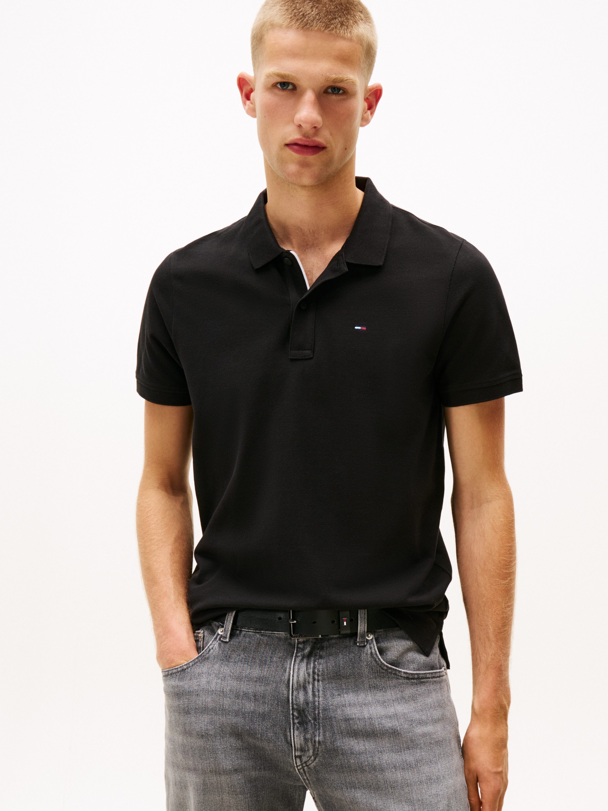 TOMMY JEANS Poloshirt TJM SLIM PLACKET POLO EXT