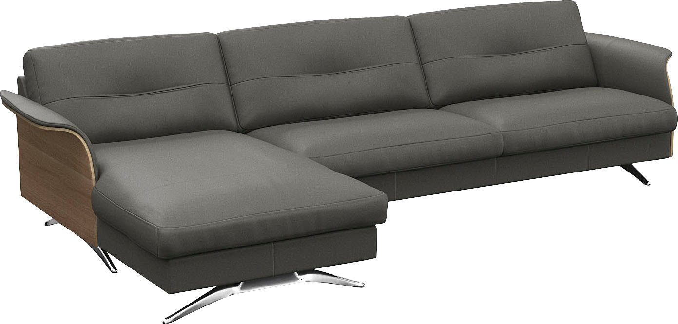 FLEXLUX Hoekbank Glow, super comfortabel door hoogwaardige zitconstructie met binnenvering, L-vorm