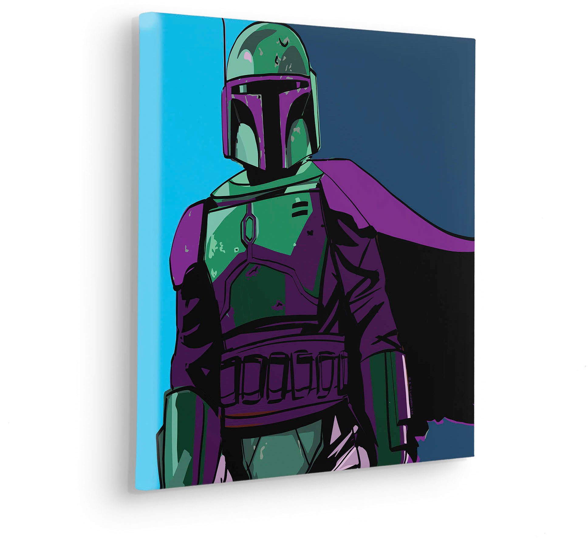 Komar Artprint op linnen Star Wars Cyberart by Boba Fett - Afmeting 40 x 40 cm (1 stuk)
