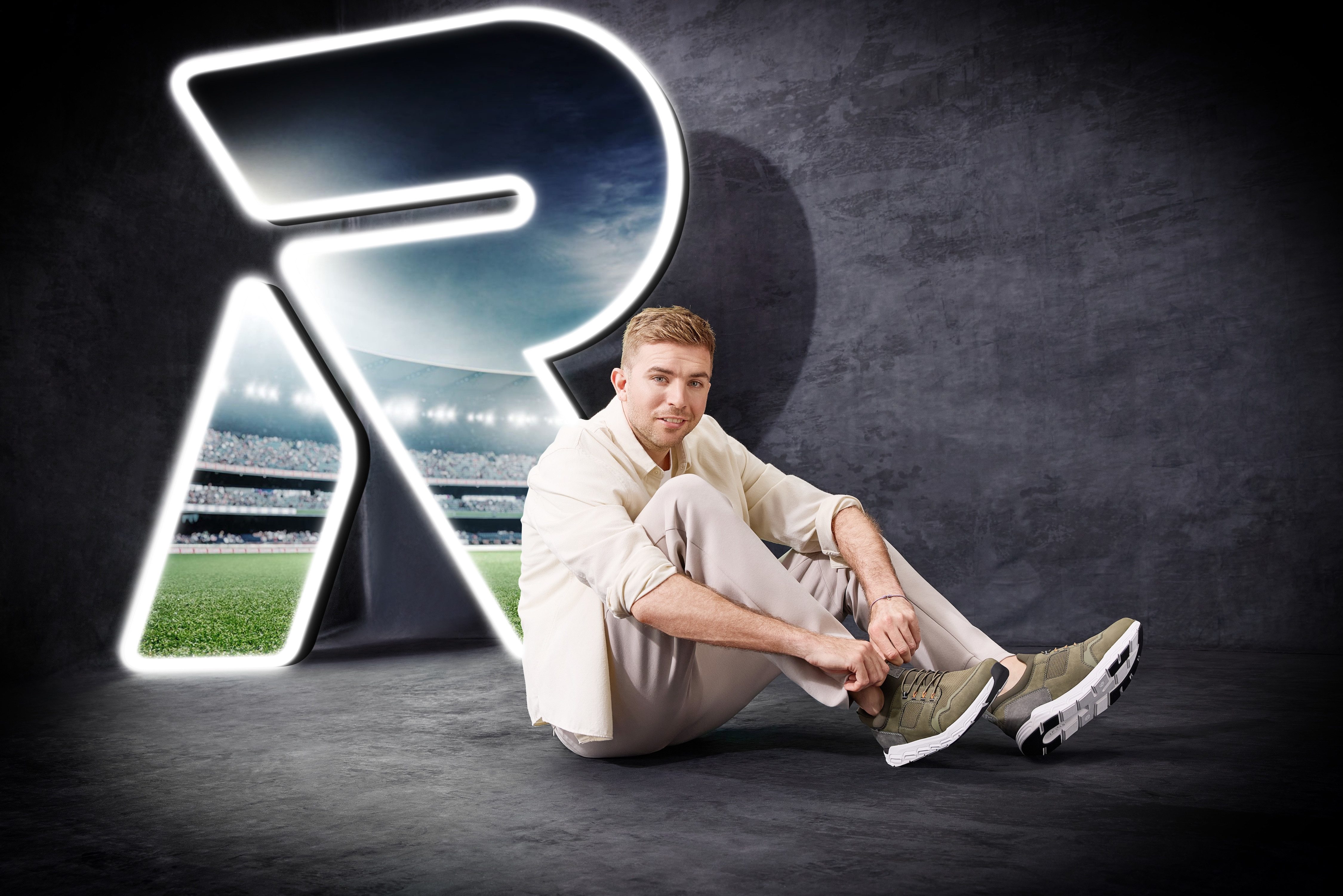 RIEKER Sport Slip-on sneakers uit de nieuwe christoph kramer collectie, met memocup binnenzool
