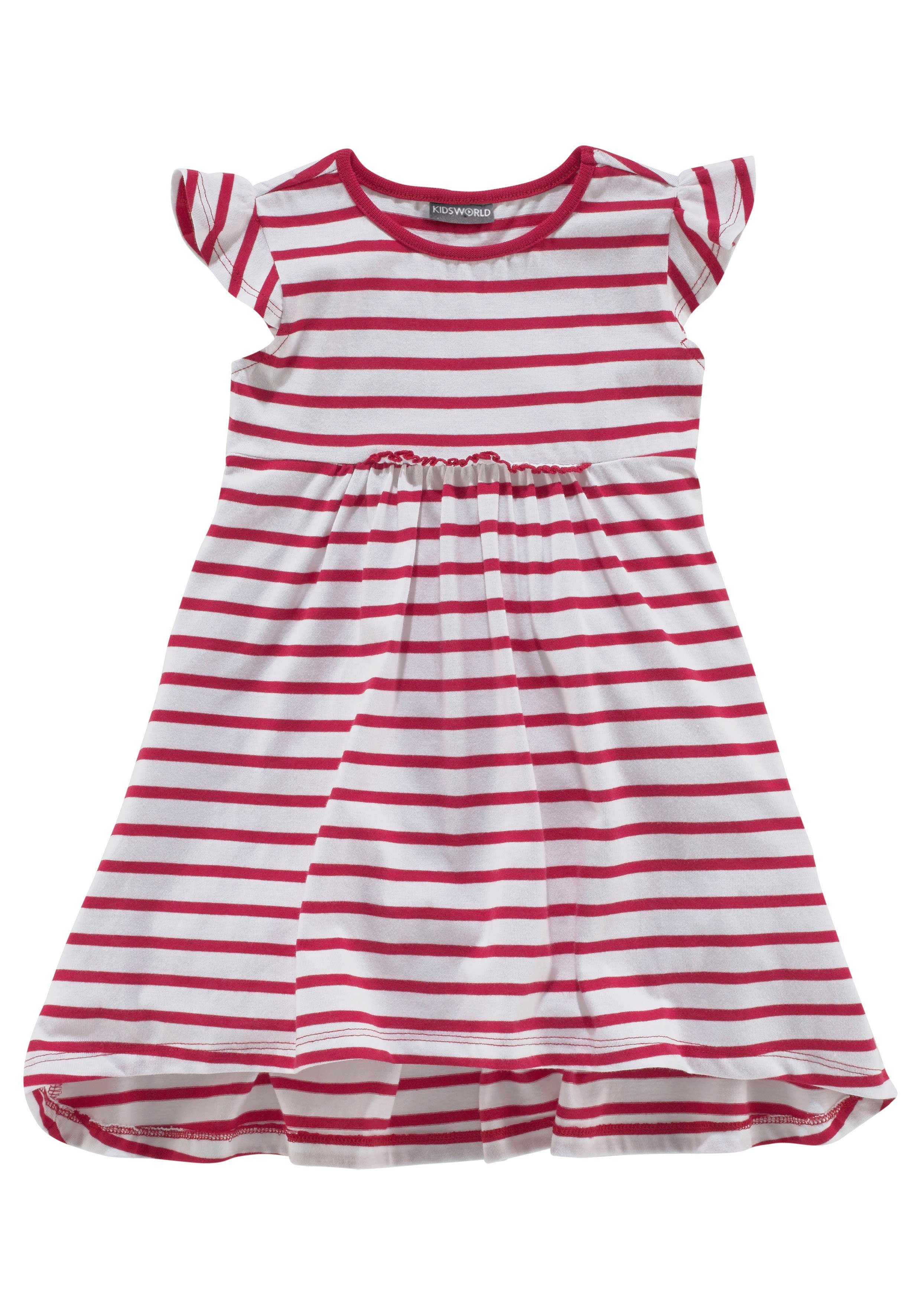 KIDSWORLD Jerseyjurk Voor kleine meisjes feestelijke gelegenheden, knie-vrij, modieuze stijl, van puur katoen (set, 2-delig)