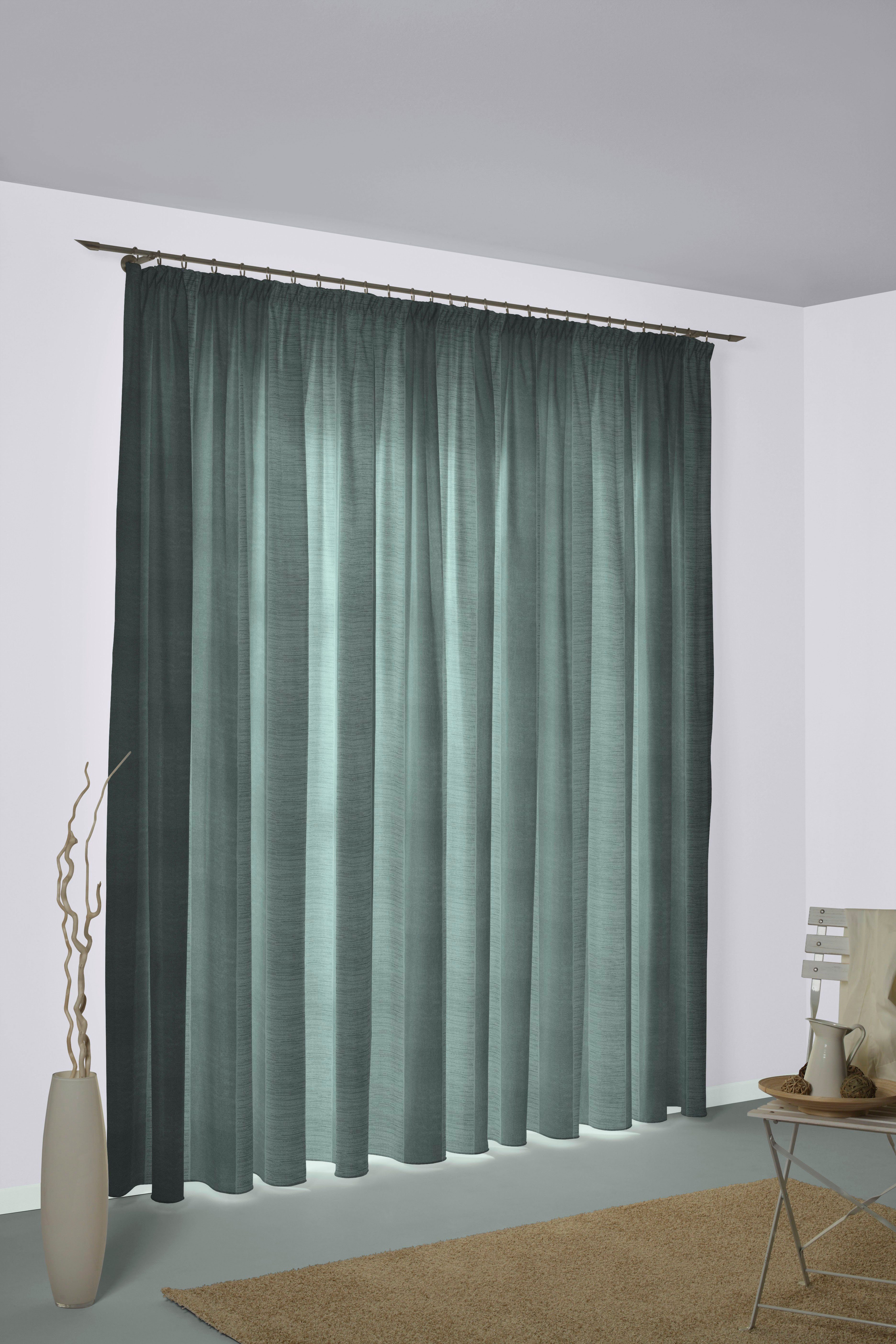 Wirth Gordijn Niederau (1 stuk) kant & klaar gordijnen maat 132 cm x 145 cm groen